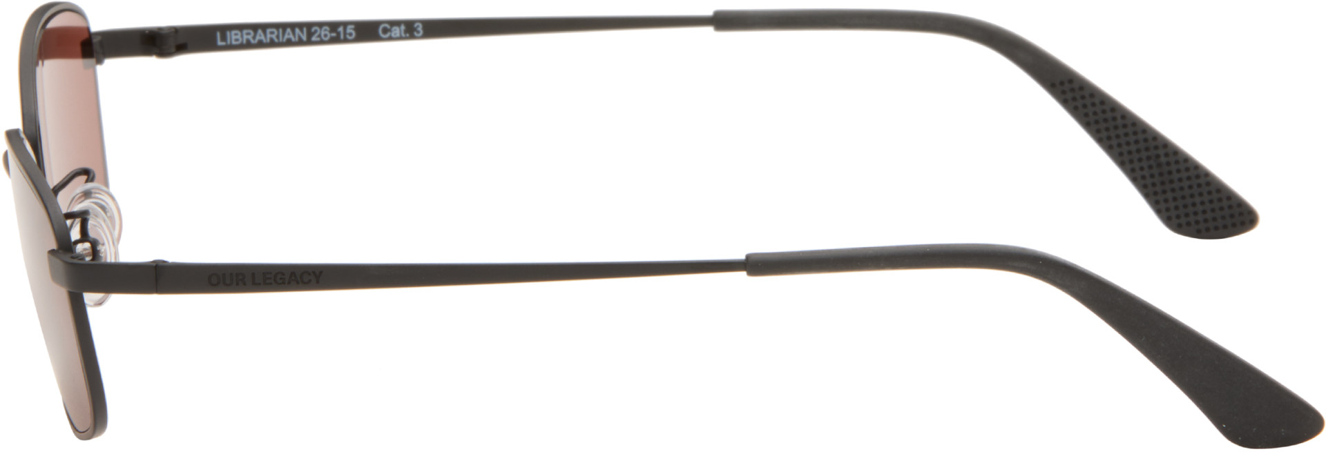OUR LEGACY - Black Rectangular 'Librarian' Sunglasses