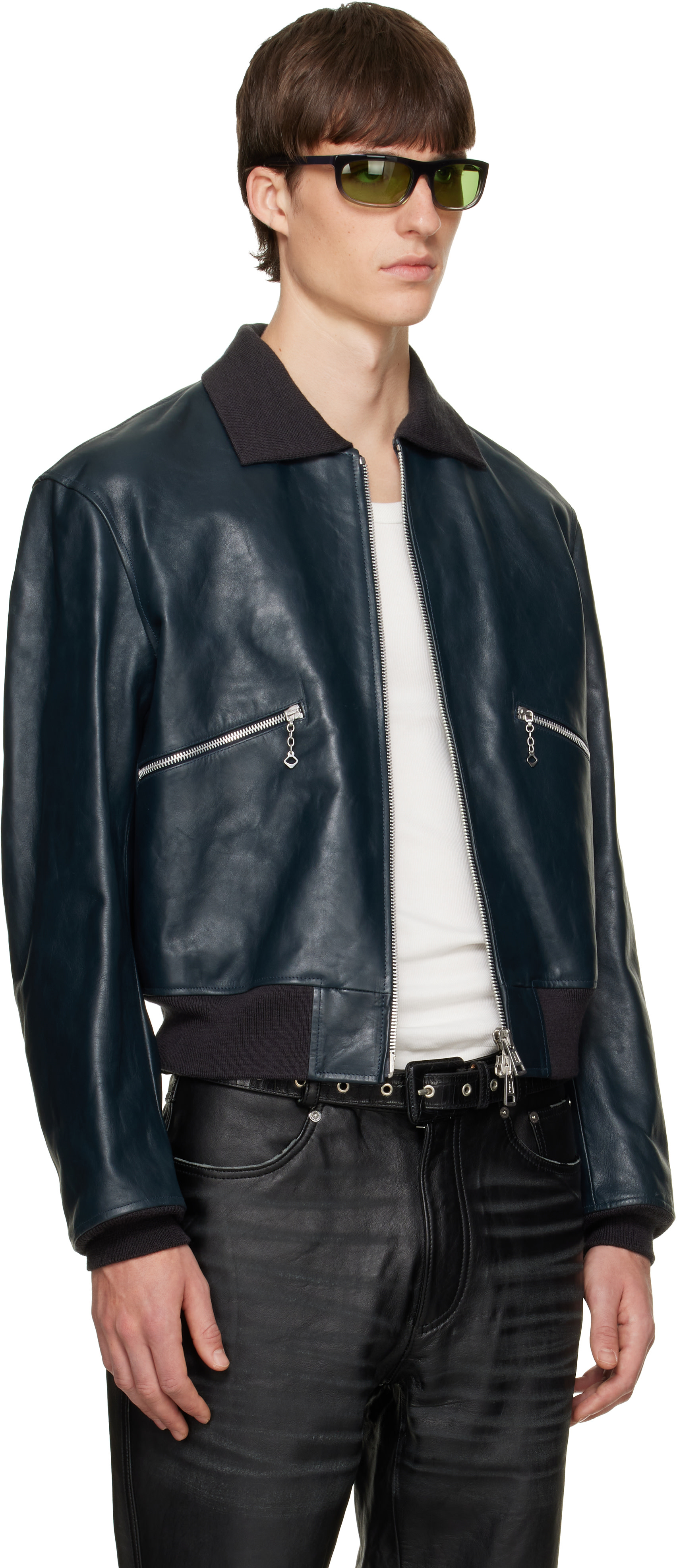 OUR LEGACY - Blue Mini Bomber Jacket