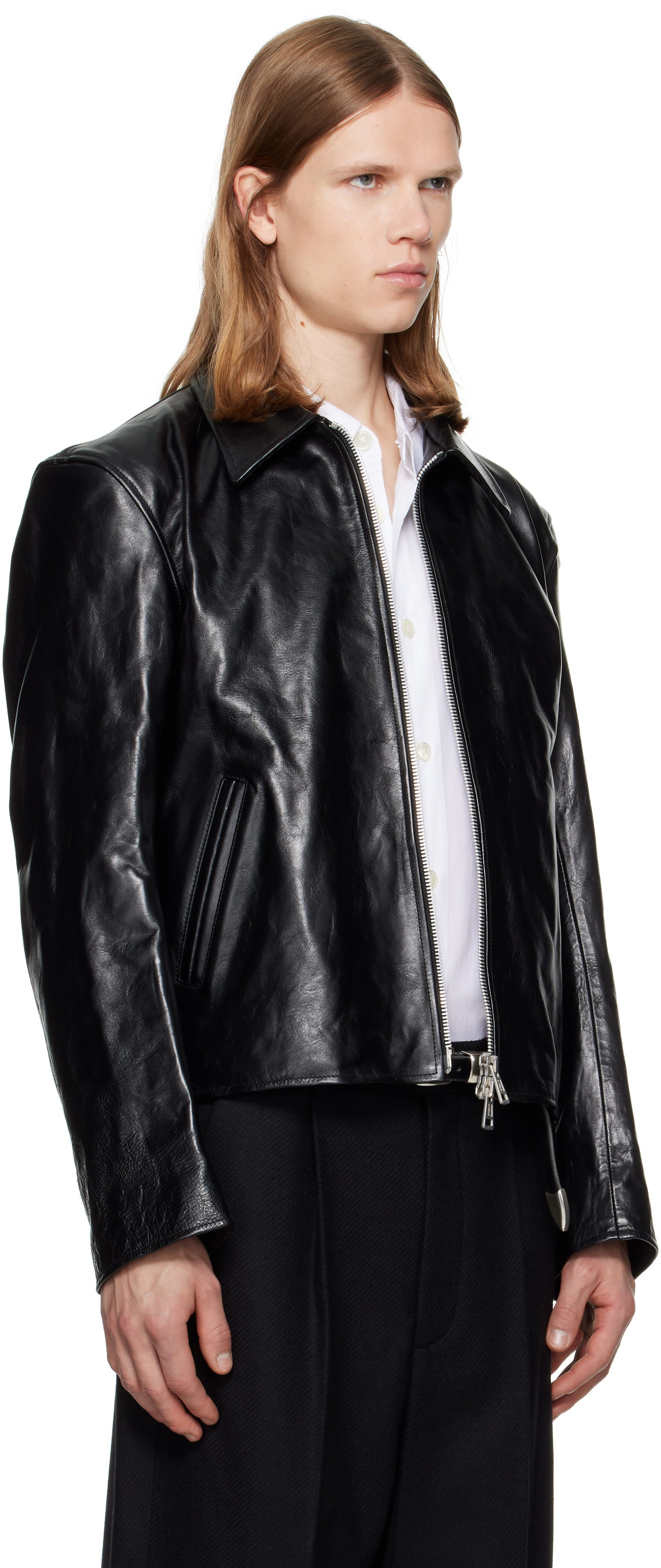 OUR LEGACY - Black Mini Leather Jacket