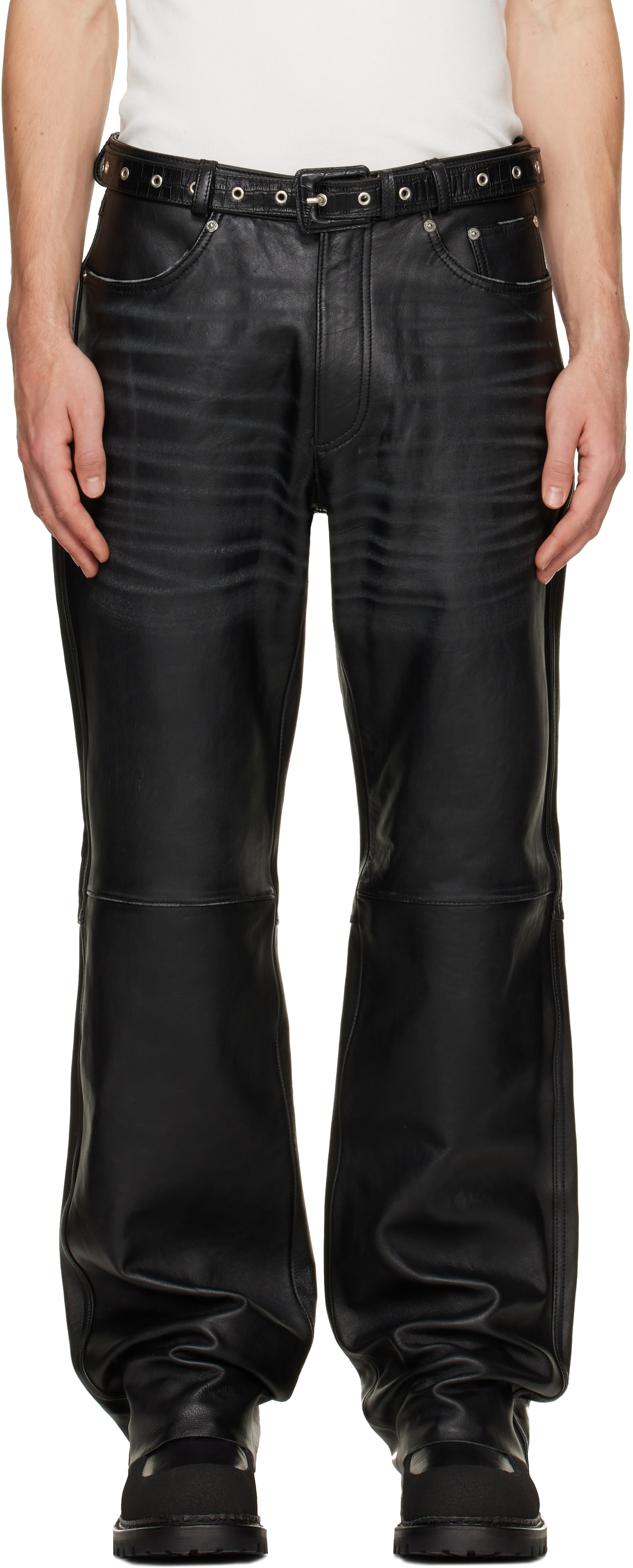 OUR LEGACY - Black Carlson Cut Leather Pants