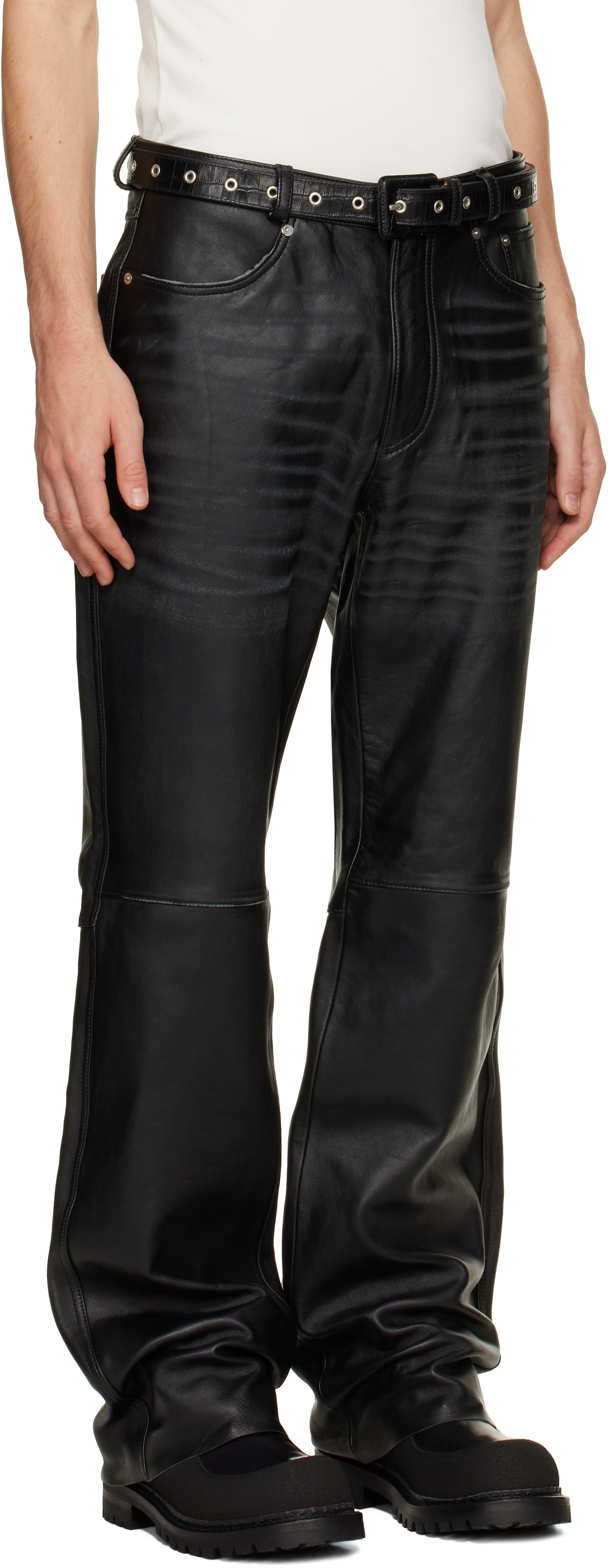 OUR LEGACY - Black Carlson Cut Leather Pants