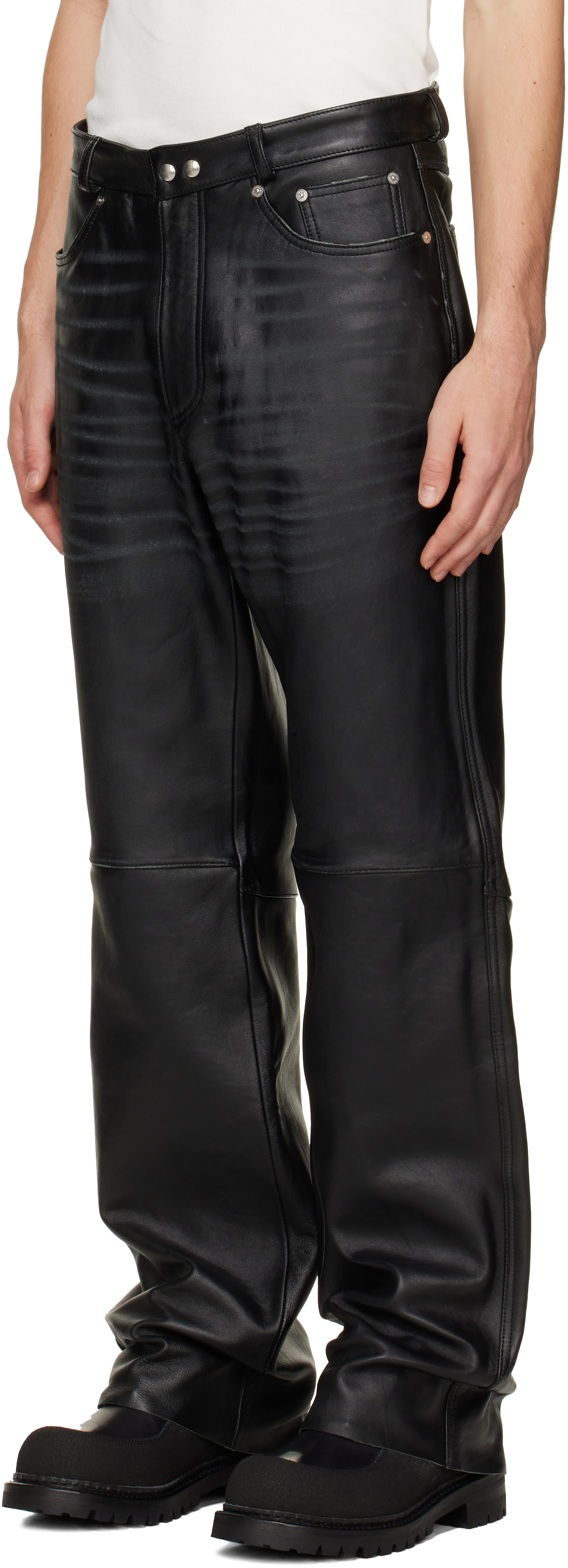 OUR LEGACY - Black Carlson Cut Leather Pants