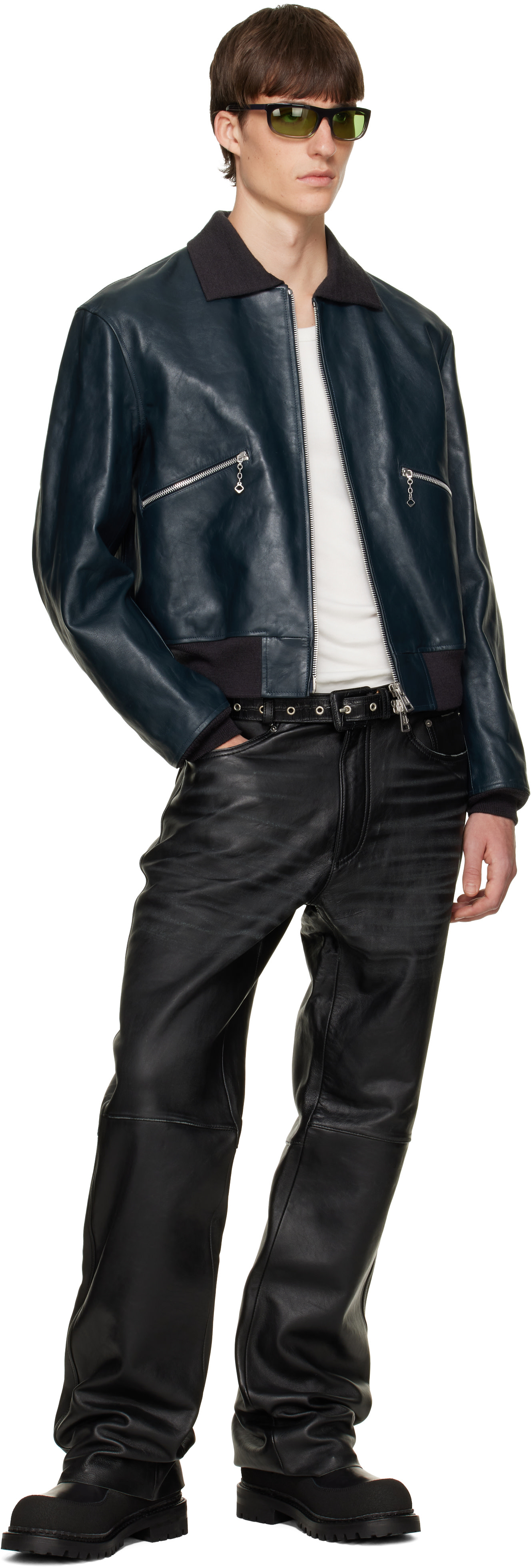 OUR LEGACY - Black Carlson Cut Leather Pants