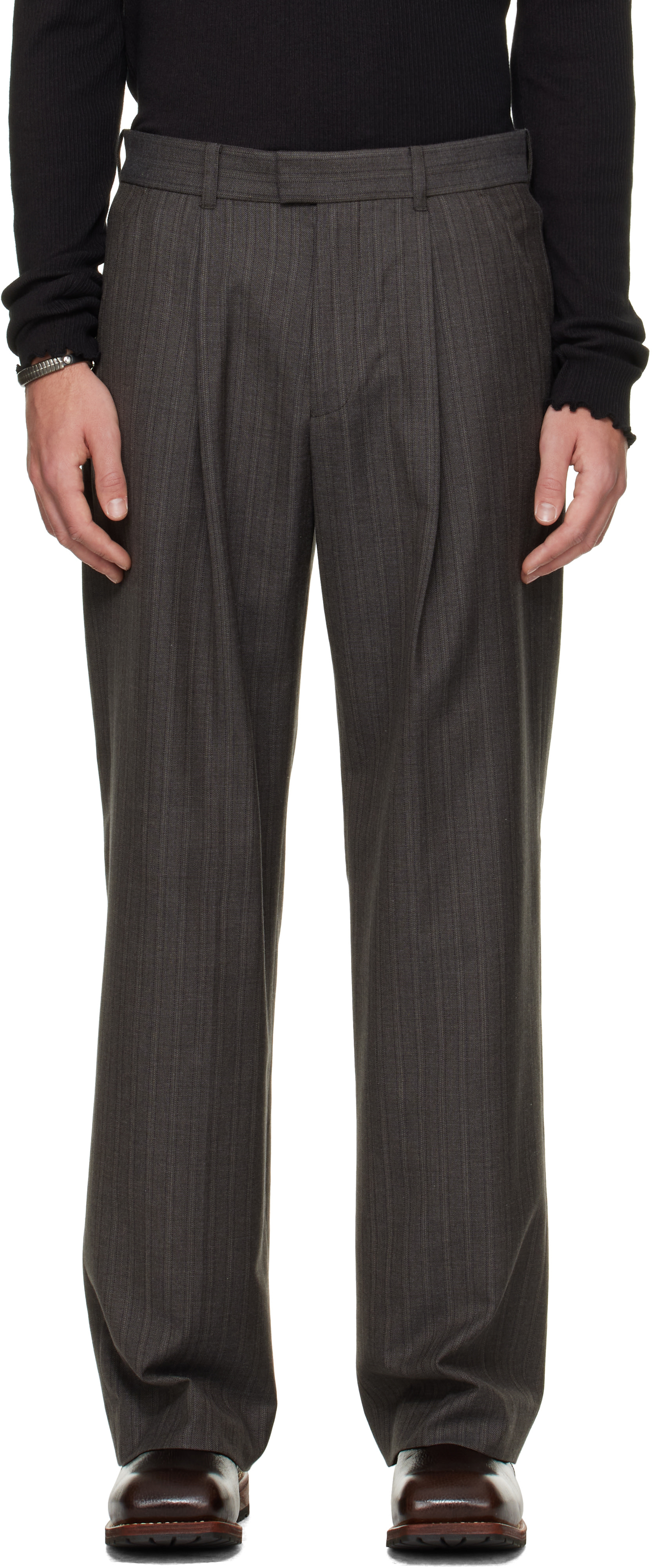 OUR LEGACY - Gray Slack Trousers