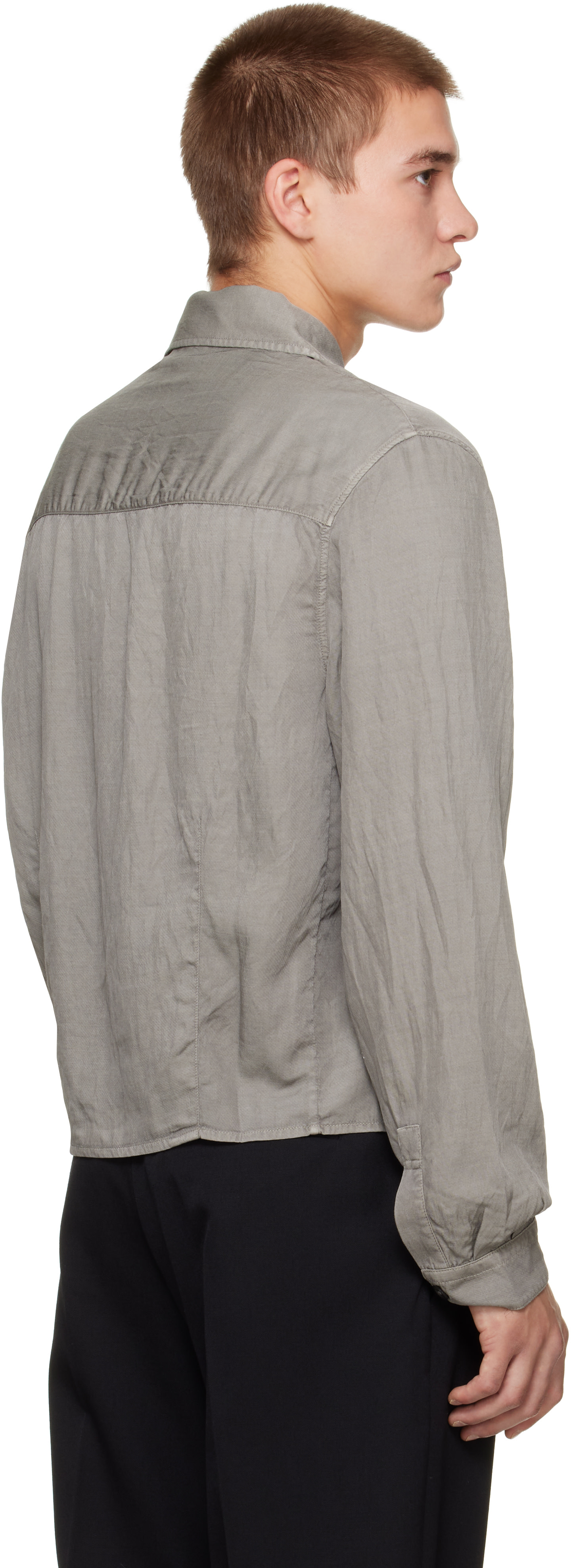 OUR LEGACY - Gray Sift Zip Shirt