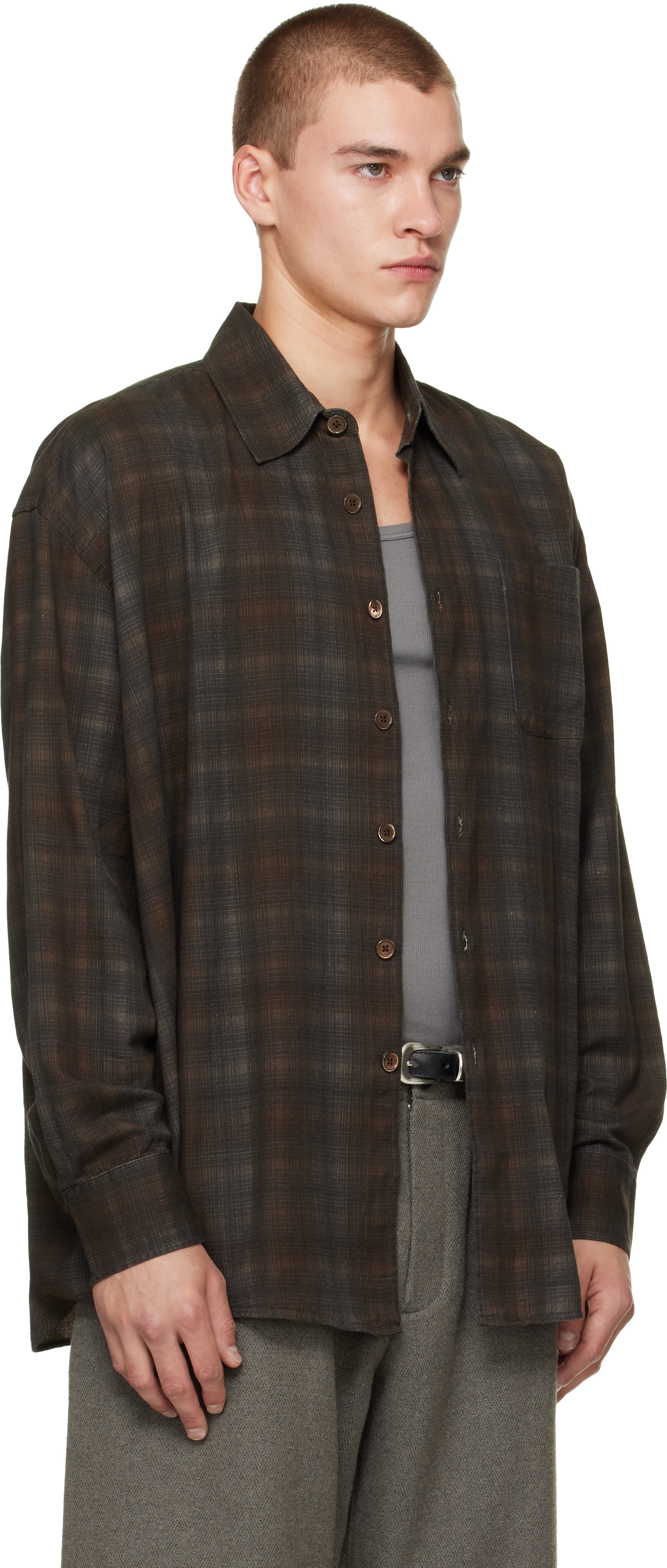 OUR LEGACY - Brown Borrowed Shirt