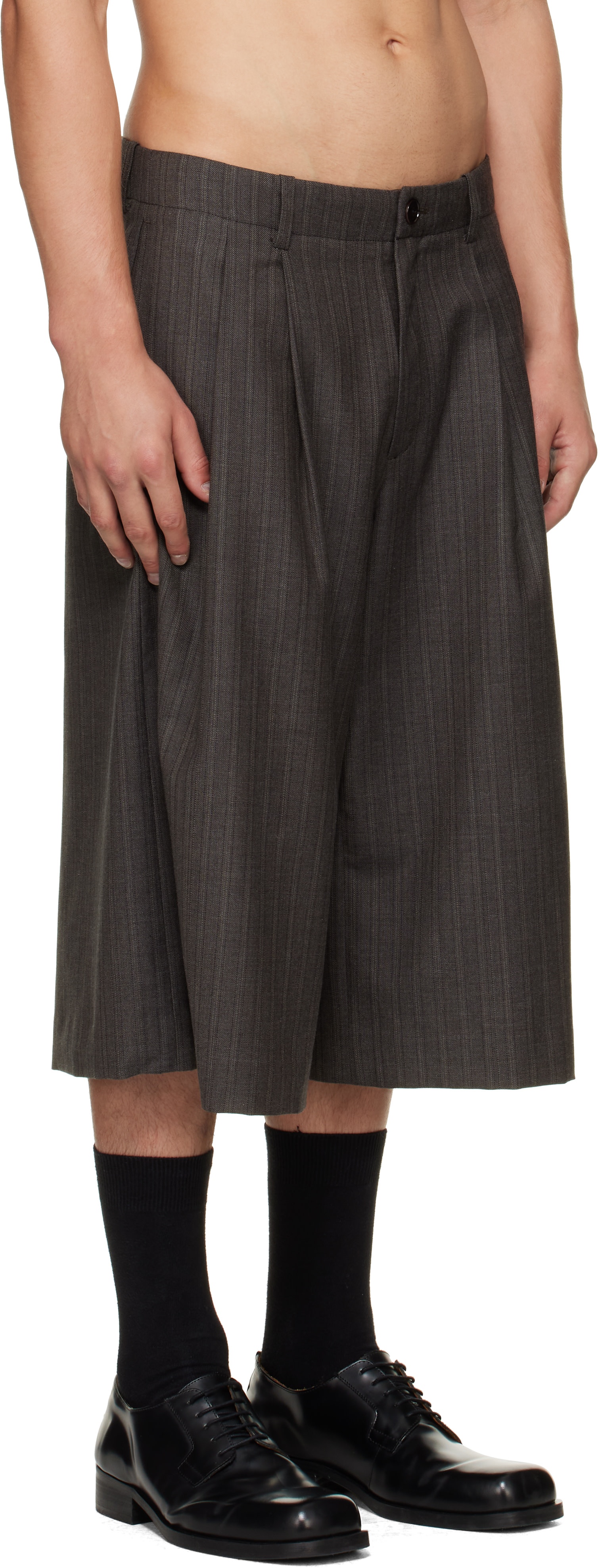 OUR LEGACY - Gray Split Shorts