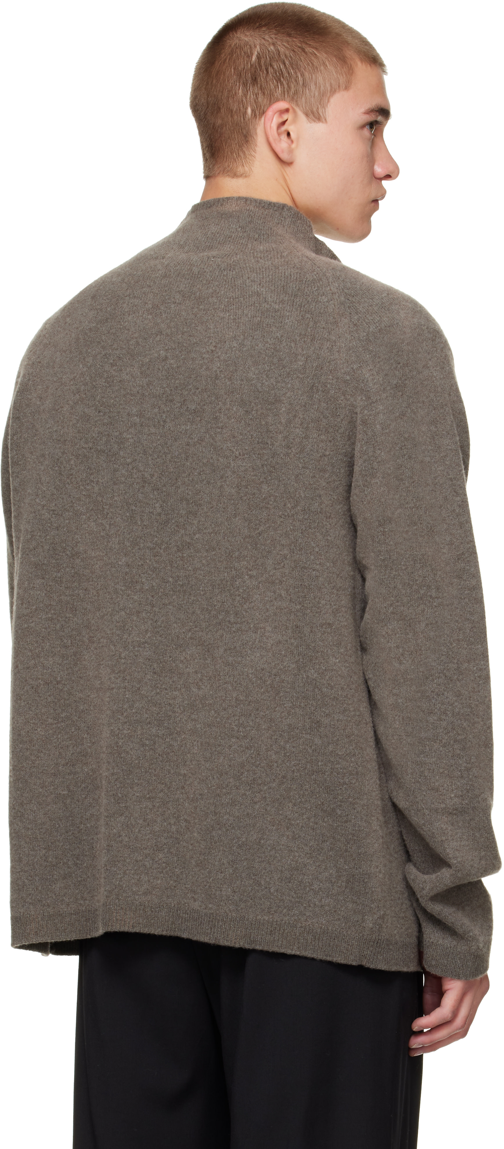 OUR LEGACY - Pull Line taupe à glissière