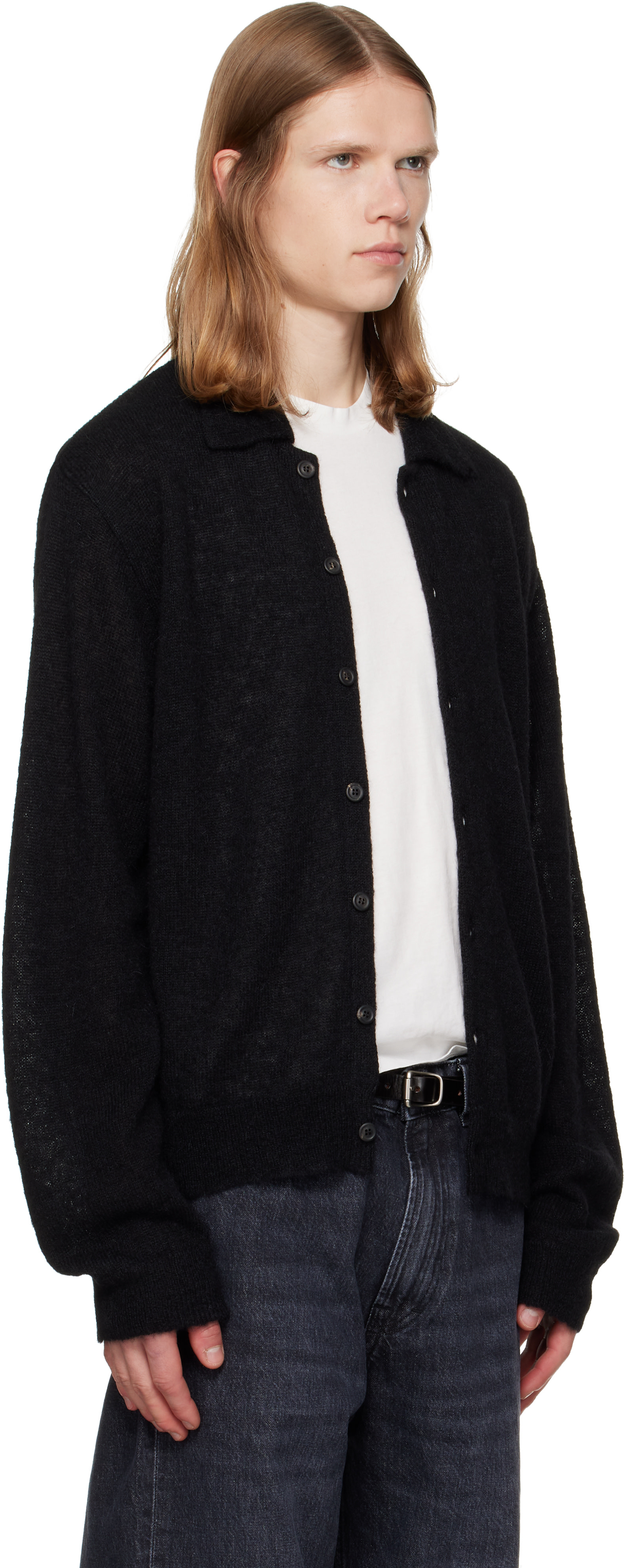 OUR LEGACY: Black Evening Polo Cardigan | SSENSE
