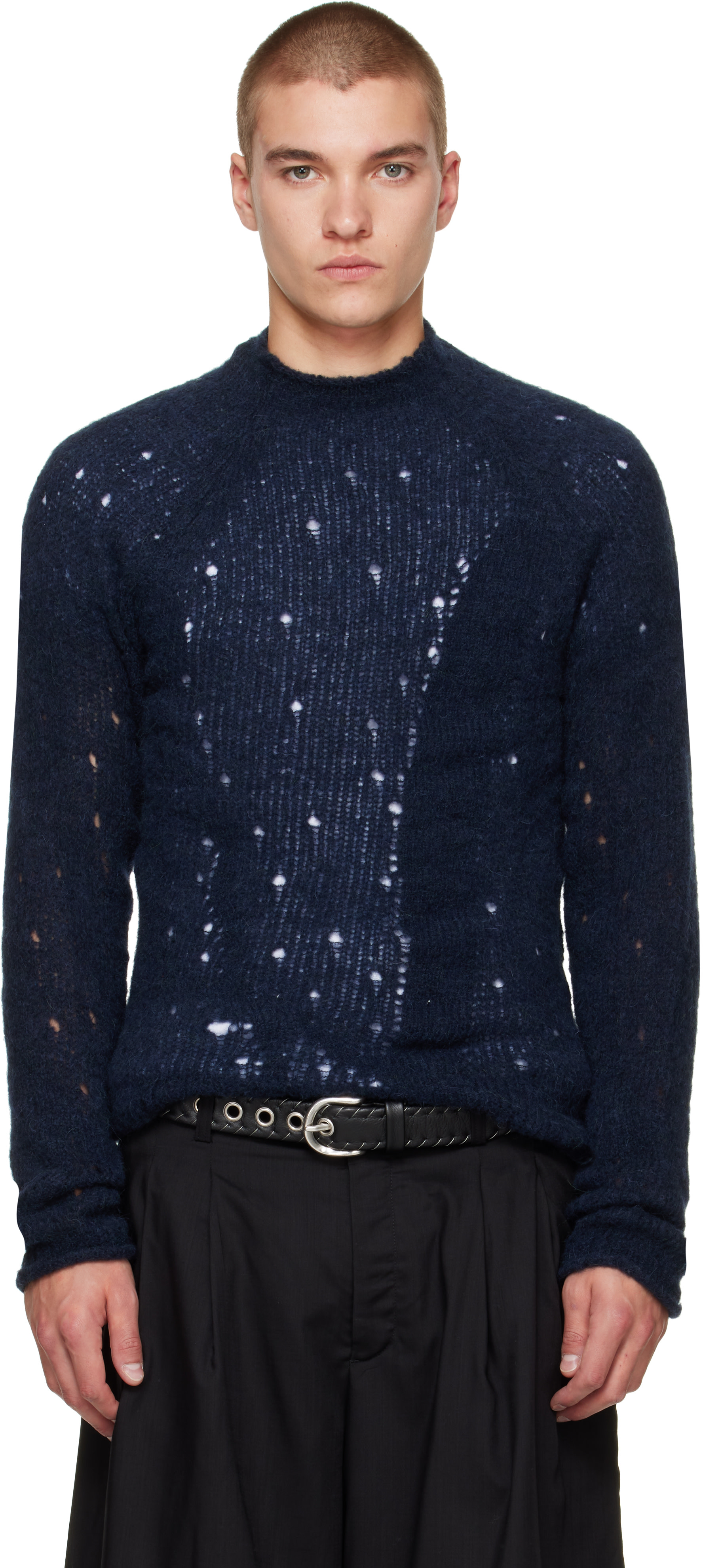 OUR LEGACY - Pull Rider bleu marine