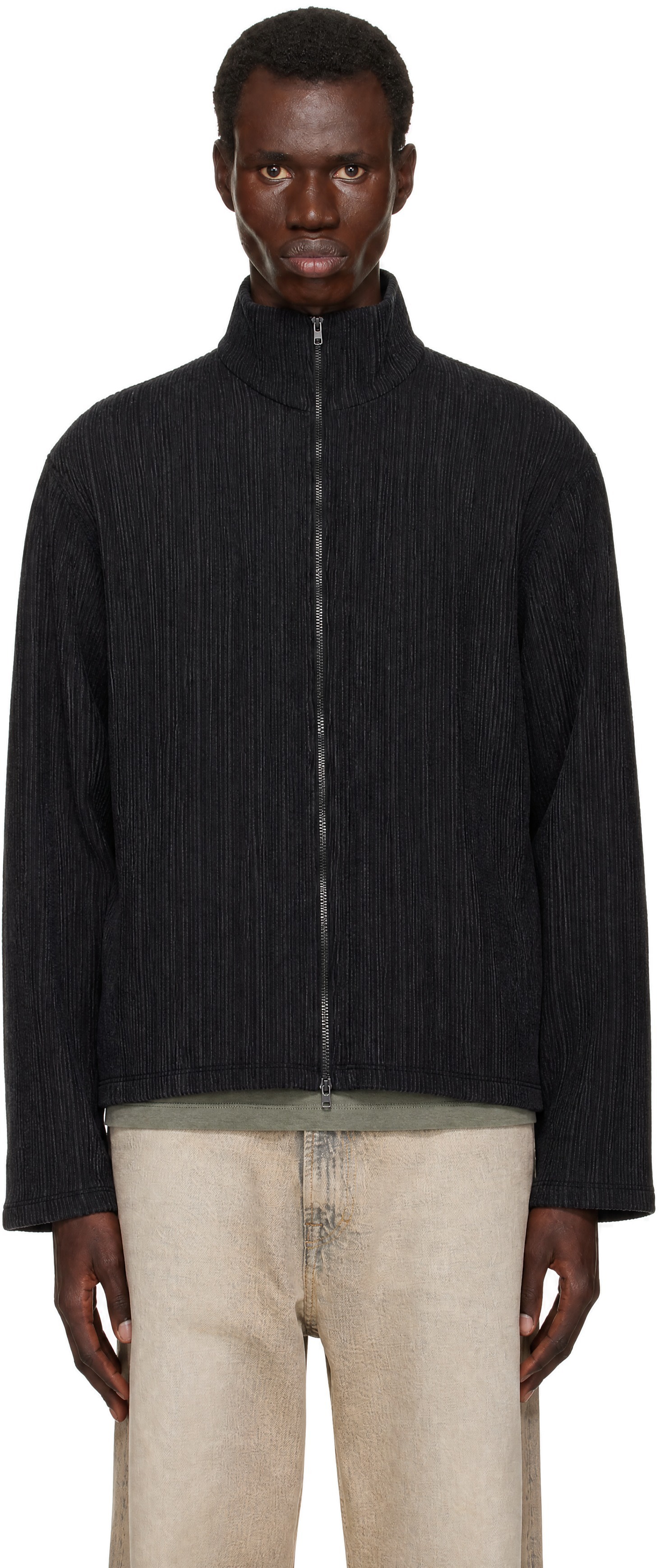 OUR LEGACY - Black Shrunken Fullzip Sweater