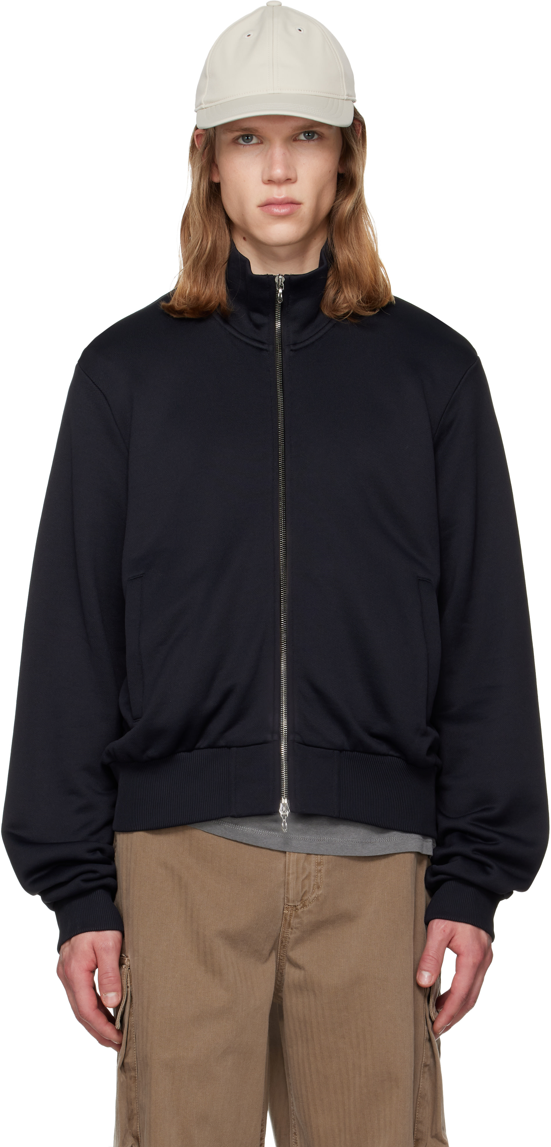 OUR LEGACY - Black True Track Jersey Mob Jacket