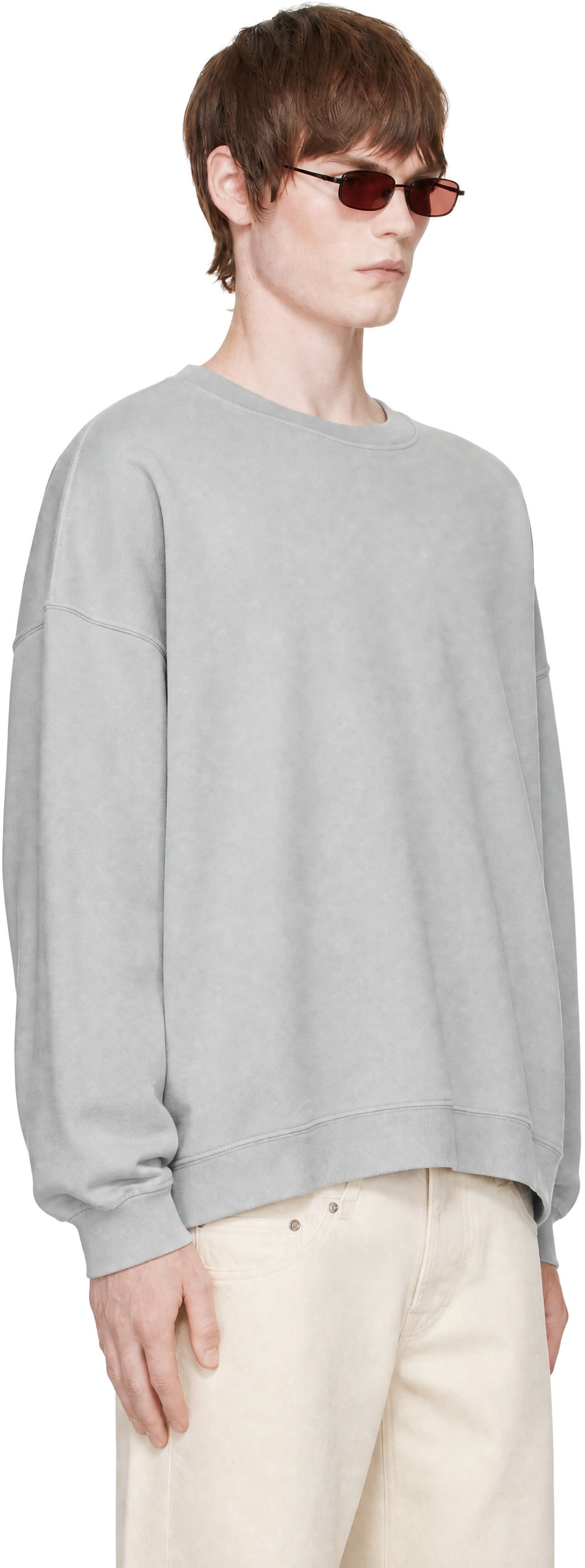 OUR LEGACY - Pull molletonné Slack gris