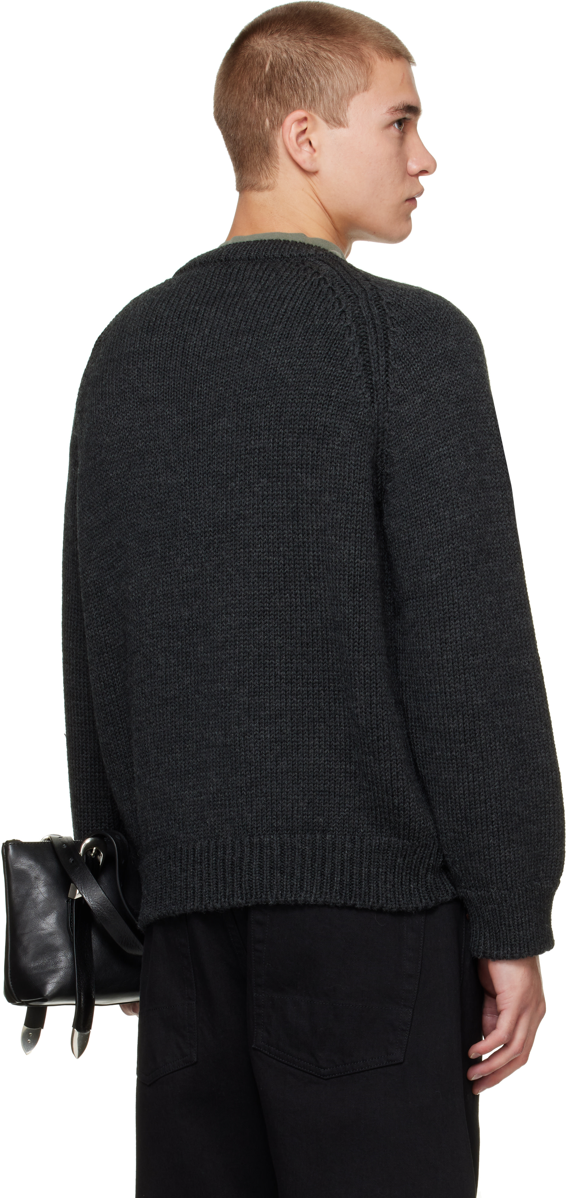 OUR LEGACY - Pull de style henley Shore gris