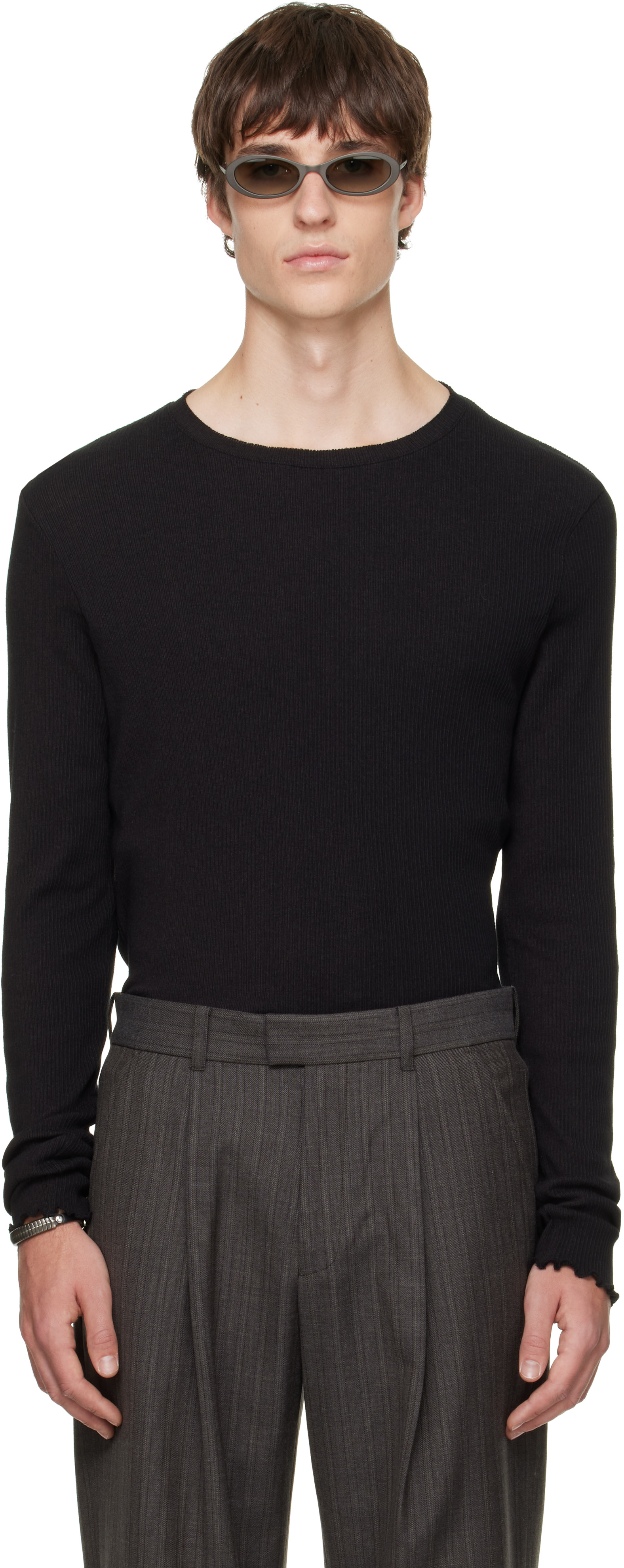 OUR LEGACY: Black Elongated Longsleeve T-shirt | SSENSE
