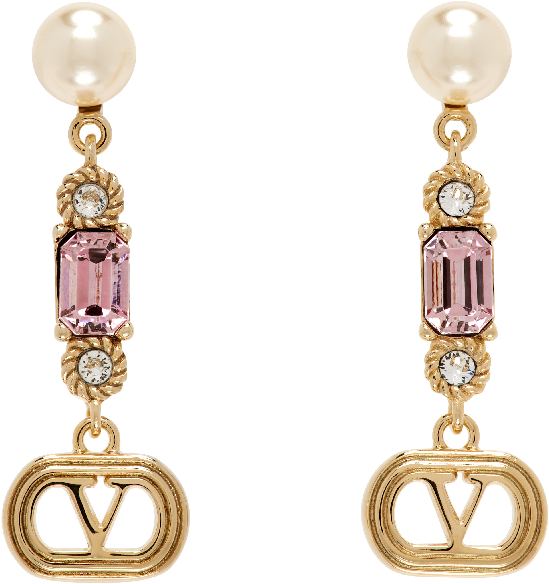 Valentino Garavani: Ovalette Faux-Pearl & Swarovski Crystal