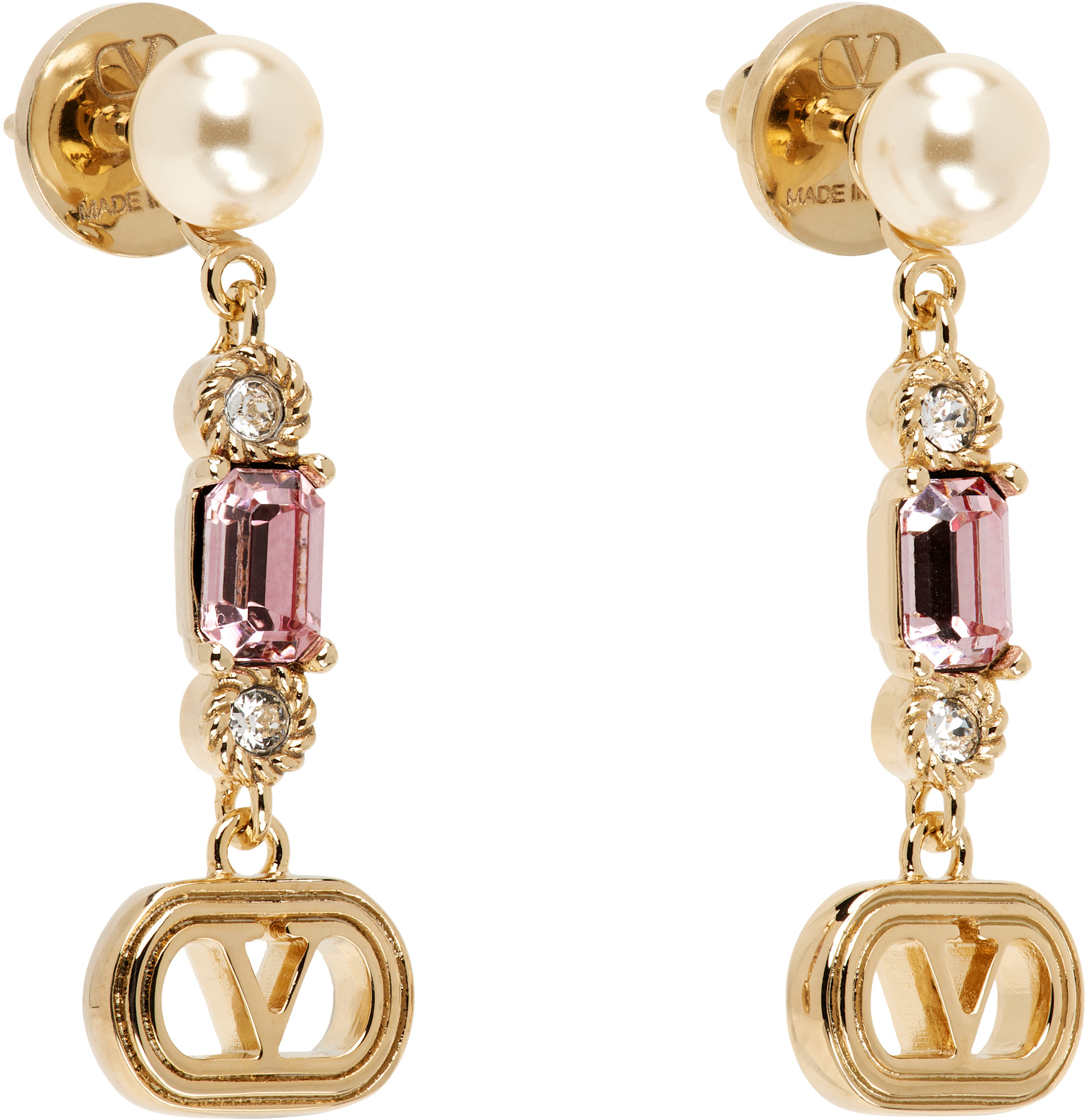 Valentino Garavani: Ovalette Faux-Pearl & Swarovski Crystal