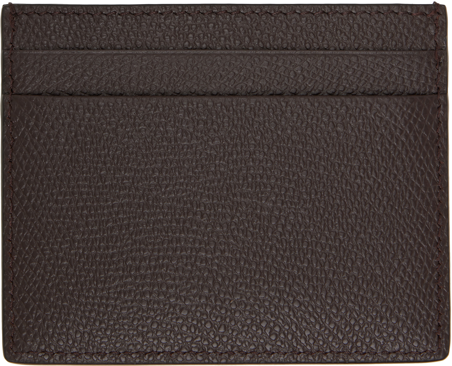 Valentino Garavani: ブラウン VLogo Signature グレインカーフスキン