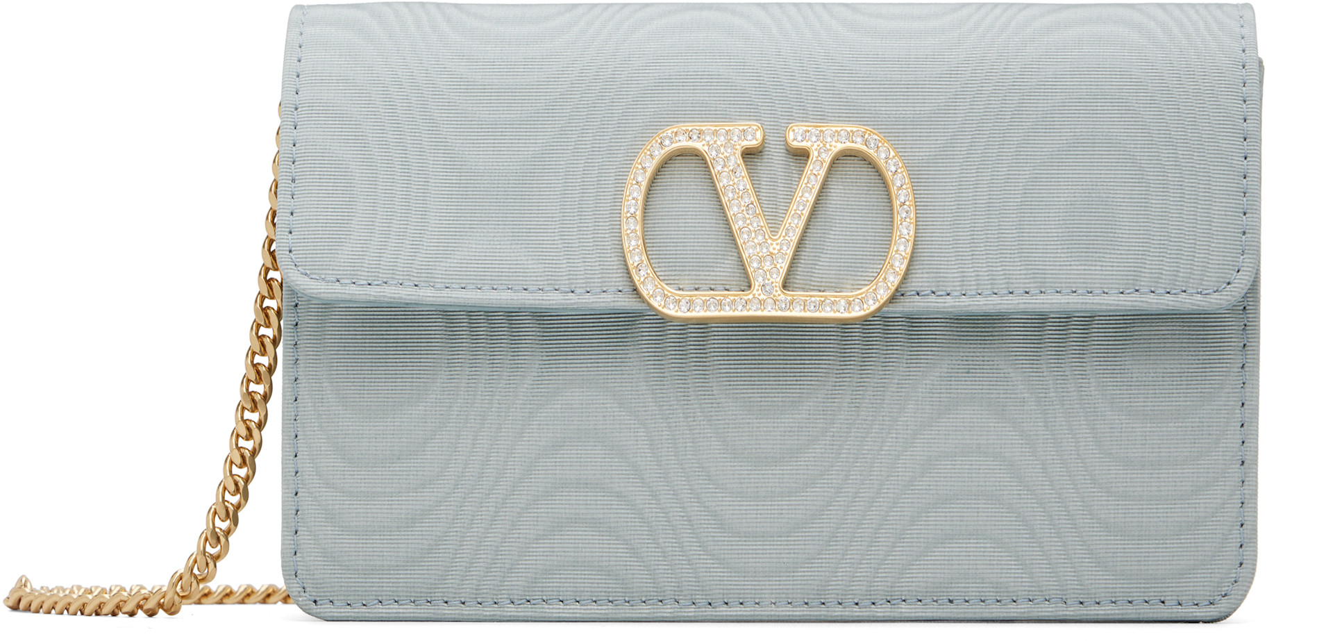 Valentino Garavani: ブルー VLogo Signature モアレ ファブリック