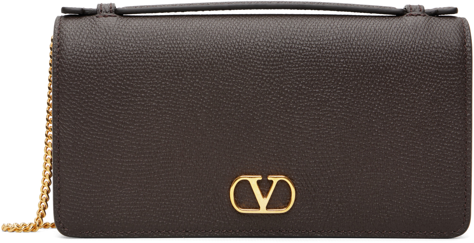 Valentino Garavani: ブラウン VLogo シグネチャ ショルダーバッグ 