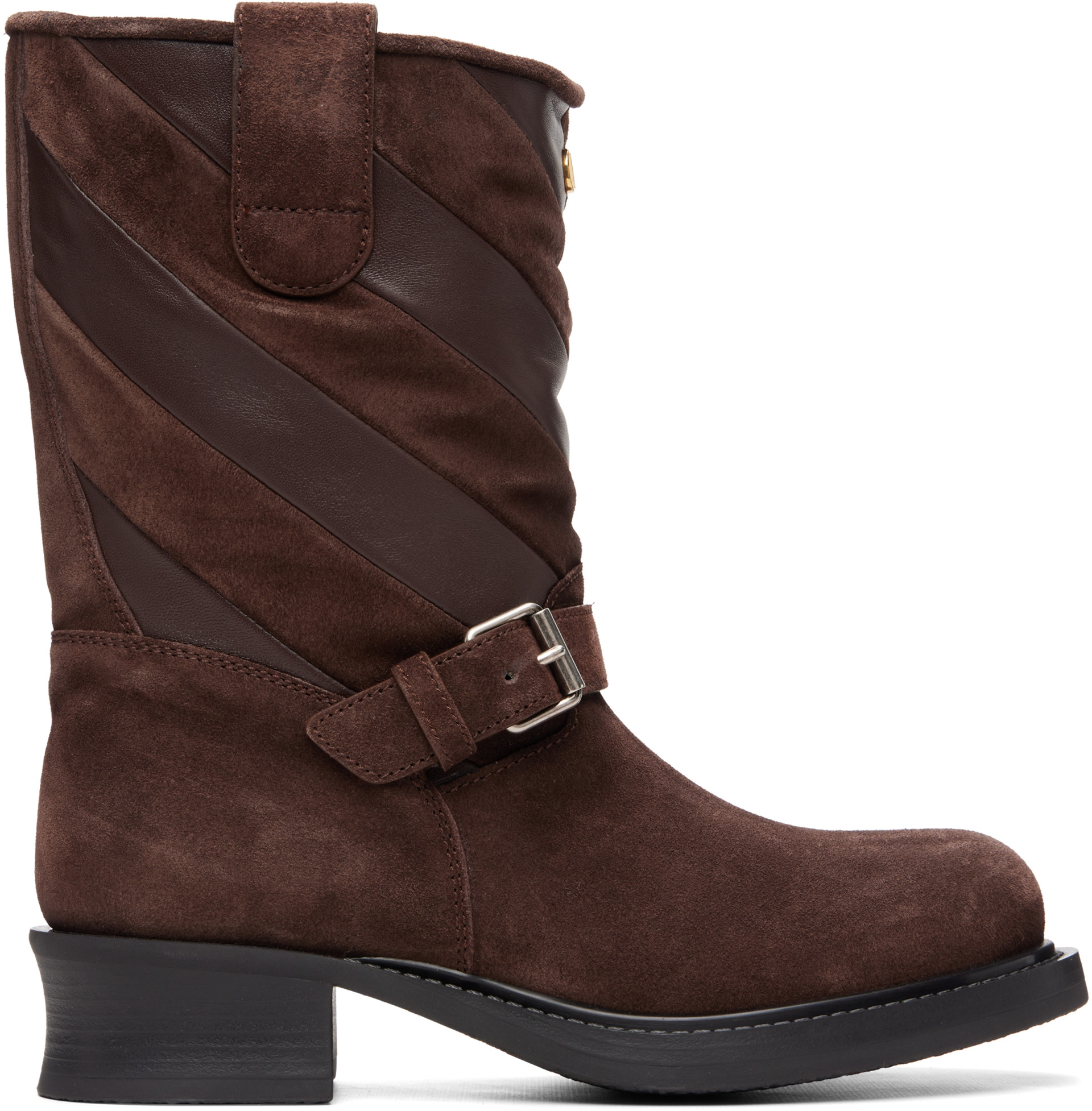 Valentino Garavani - Brown Patchwork Nappa Boots