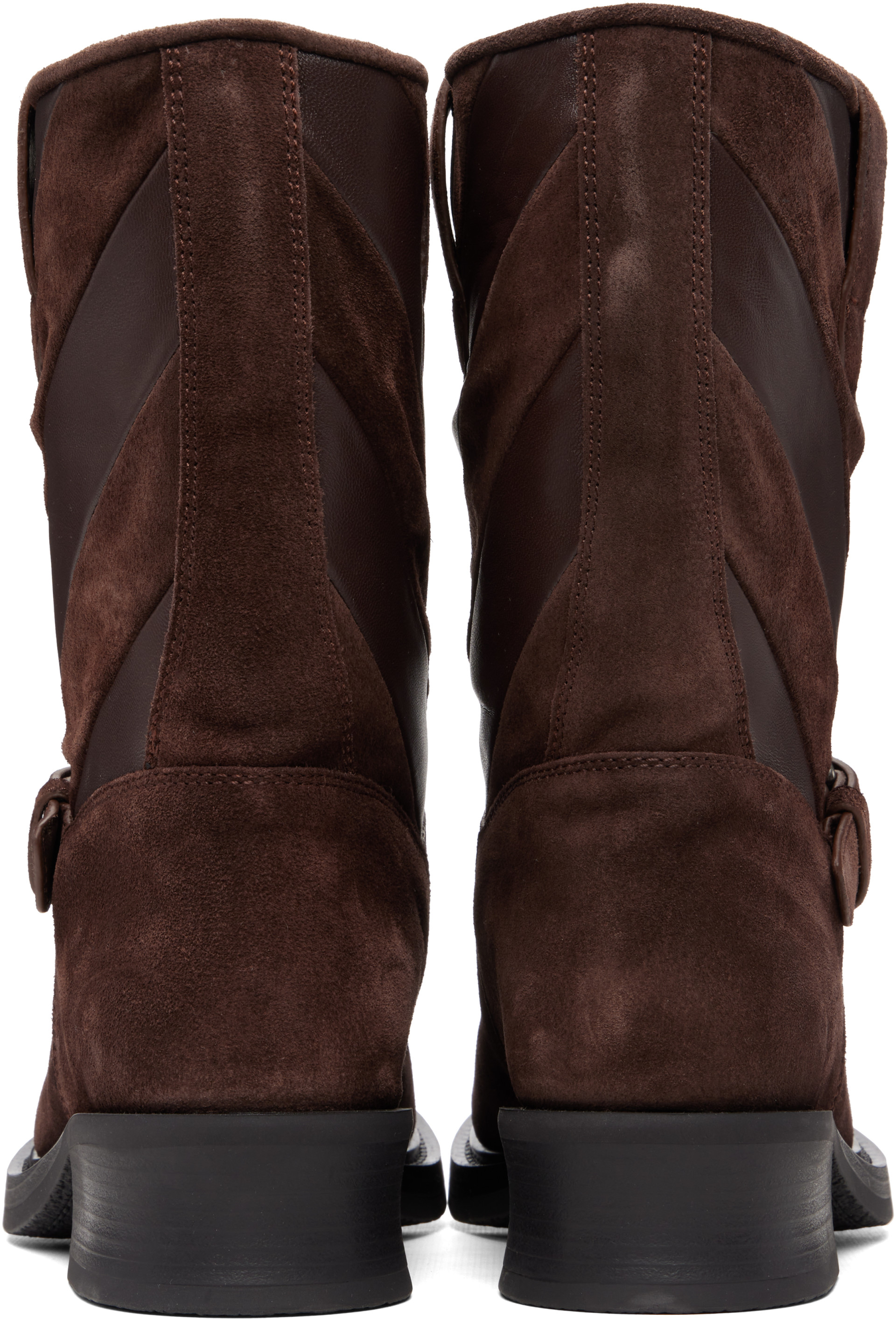 Valentino Garavani - Brown Patchwork Nappa Boots