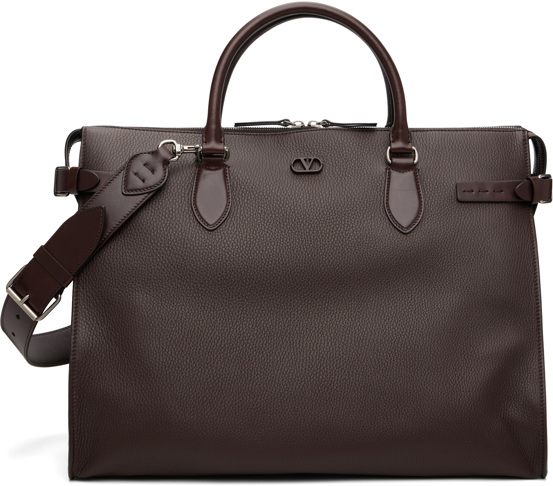 Valentino Garavani: Brown Antibes Duffle Bag | SSENSE