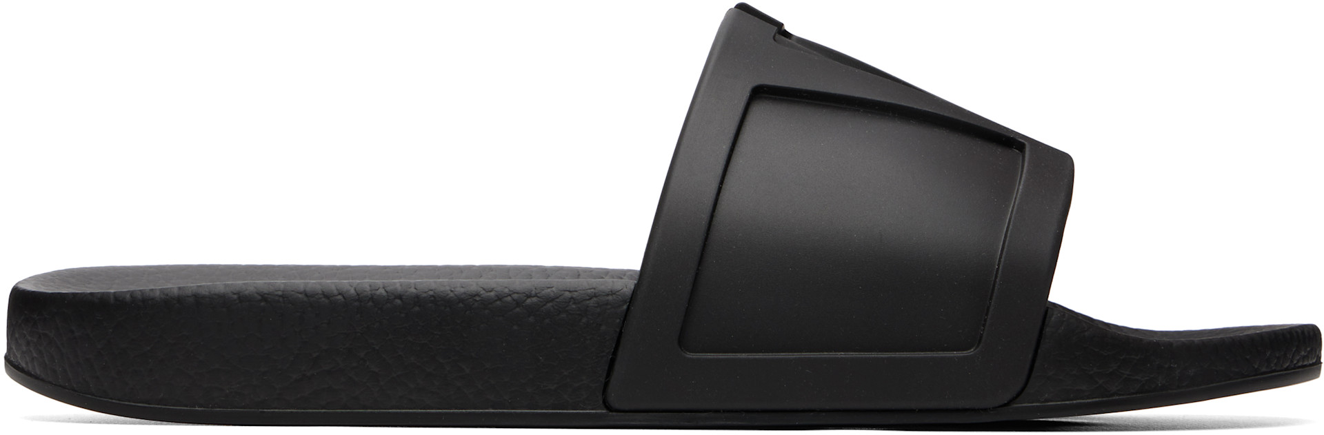 Valentino Garavani - Black Coolside Rubber Slide Sandals