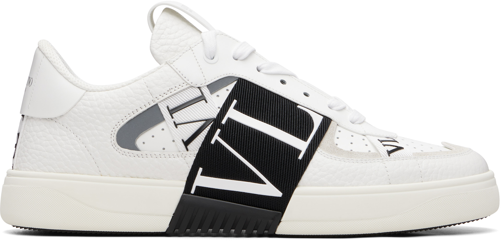 Valentino Garavani: White Low-Top Calfskin VL7N Sneakers | SSENSE