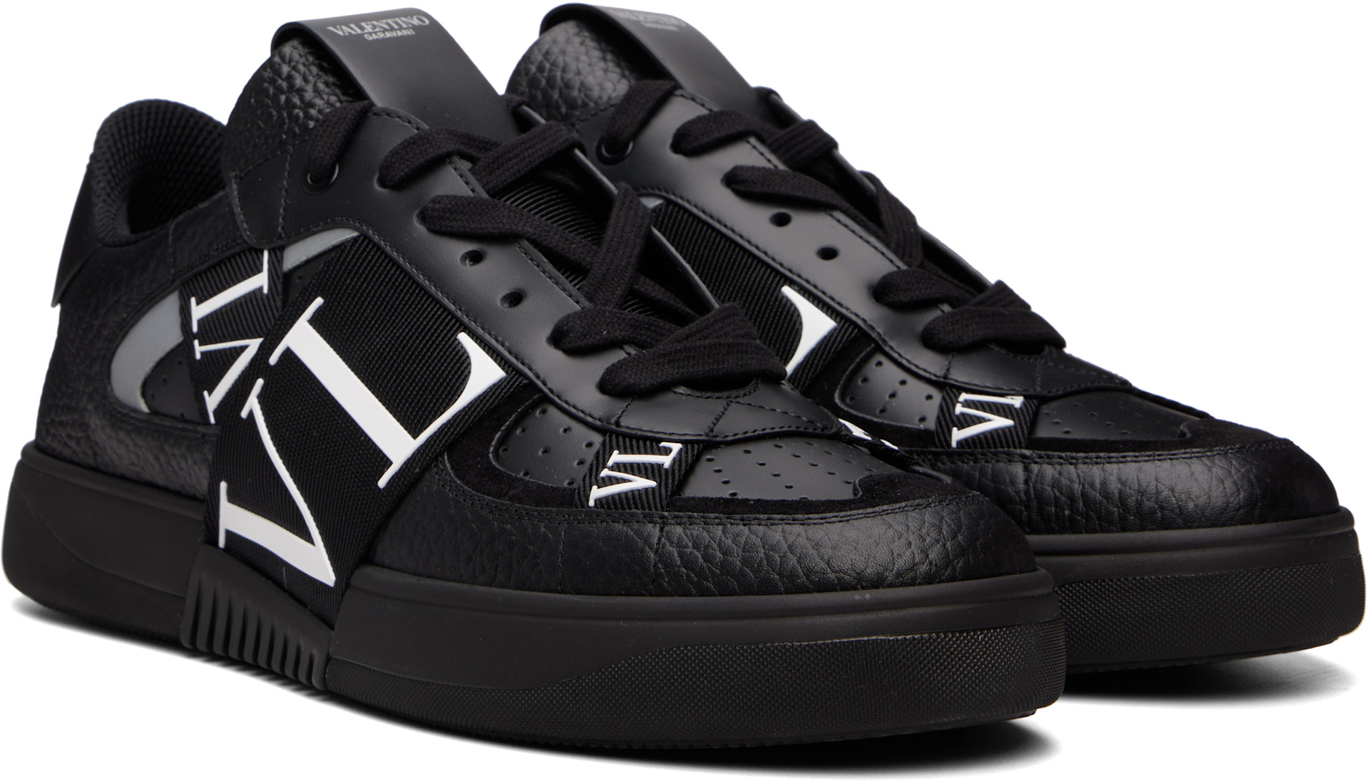 Valentino Garavani: ブラック VL7N カーフスキン ローカット