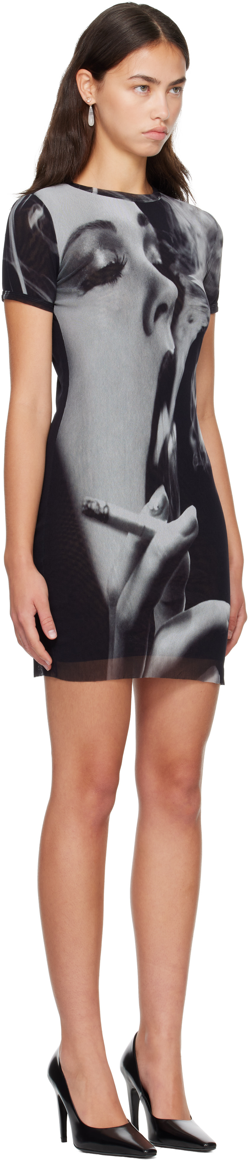 Jean Paul Gaultier: ブラック＆グレー 'The Smoking Women Short
