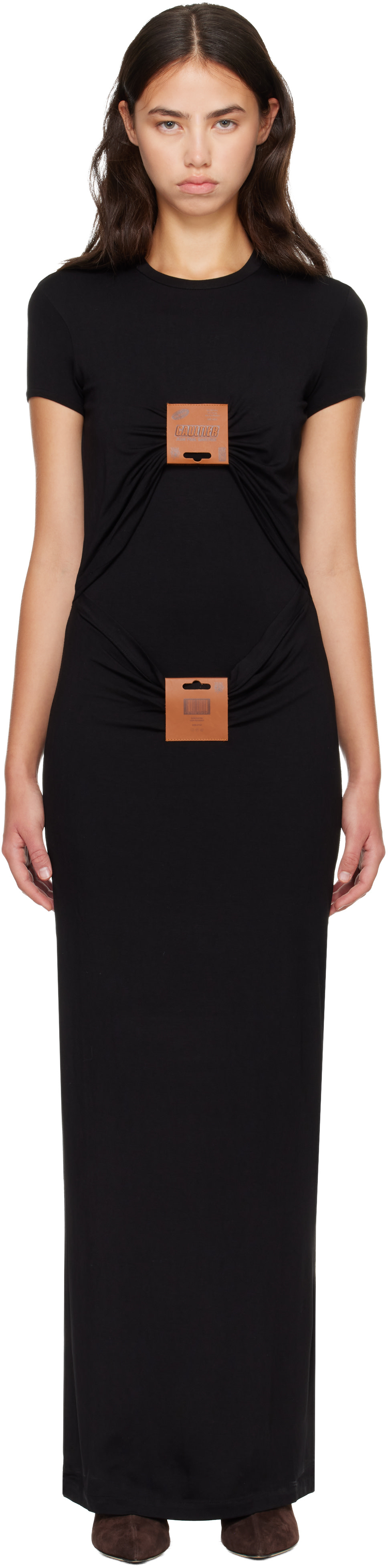 Jean Paul Gaultier: Black 'The Label Long' Maxi Dress | SSENSE