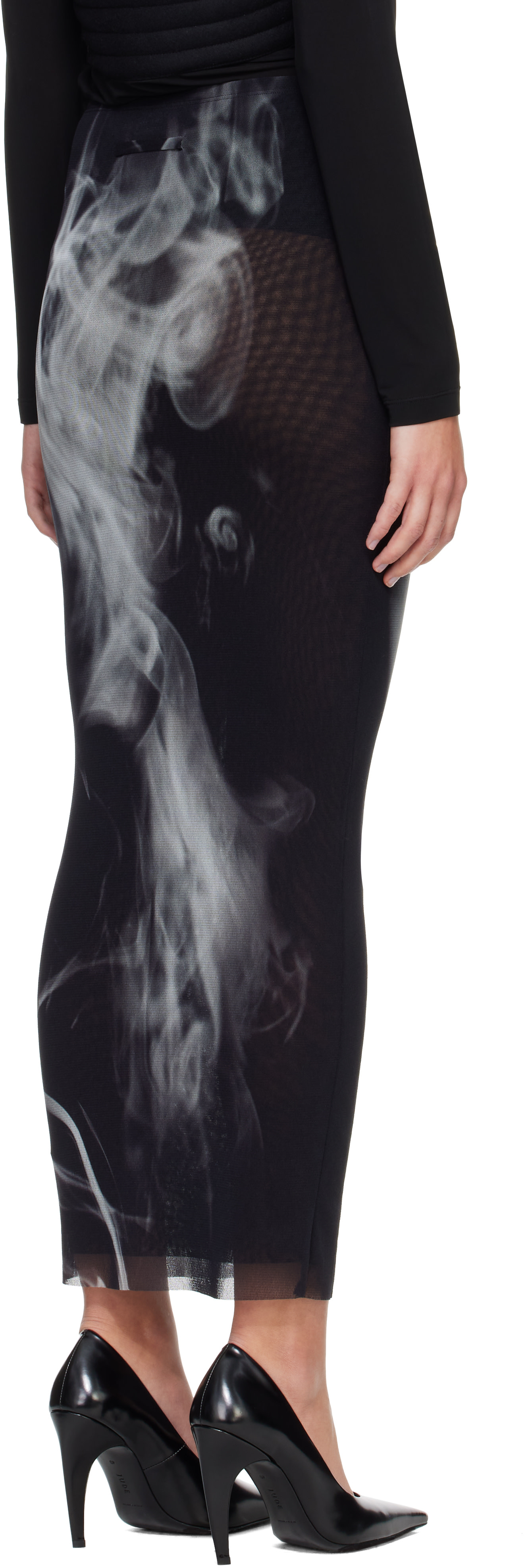 Jean Paul Gaultier: Black & Gray 'The Smoking Women Long' Maxi