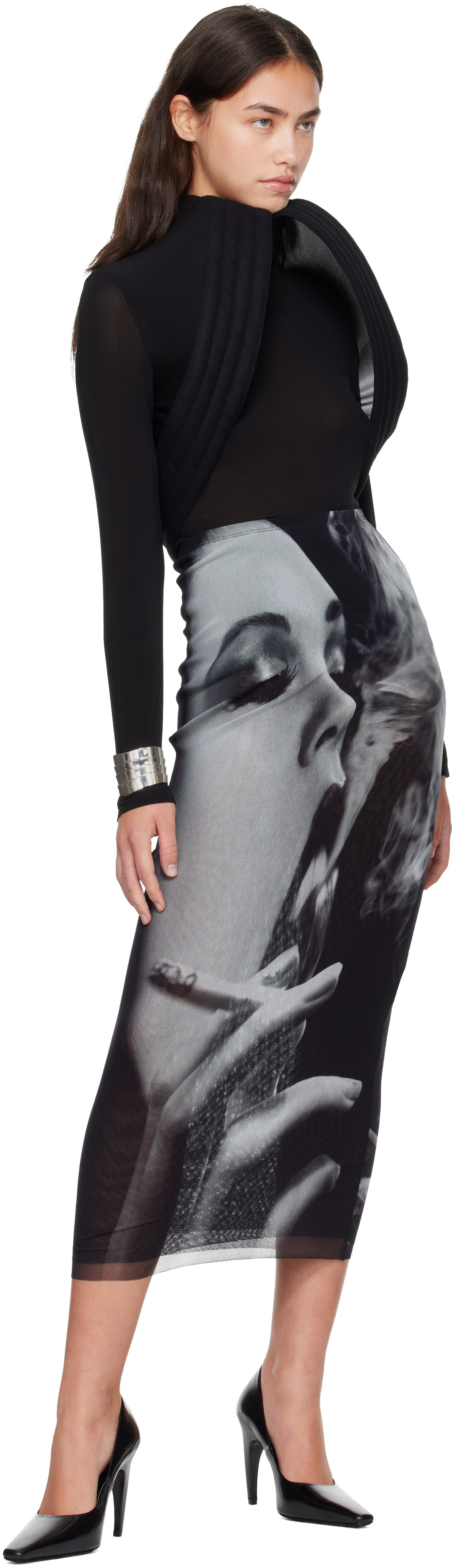 Jean Paul Gaultier: Black 'The Sculpted' Turtleneck | SSENSE