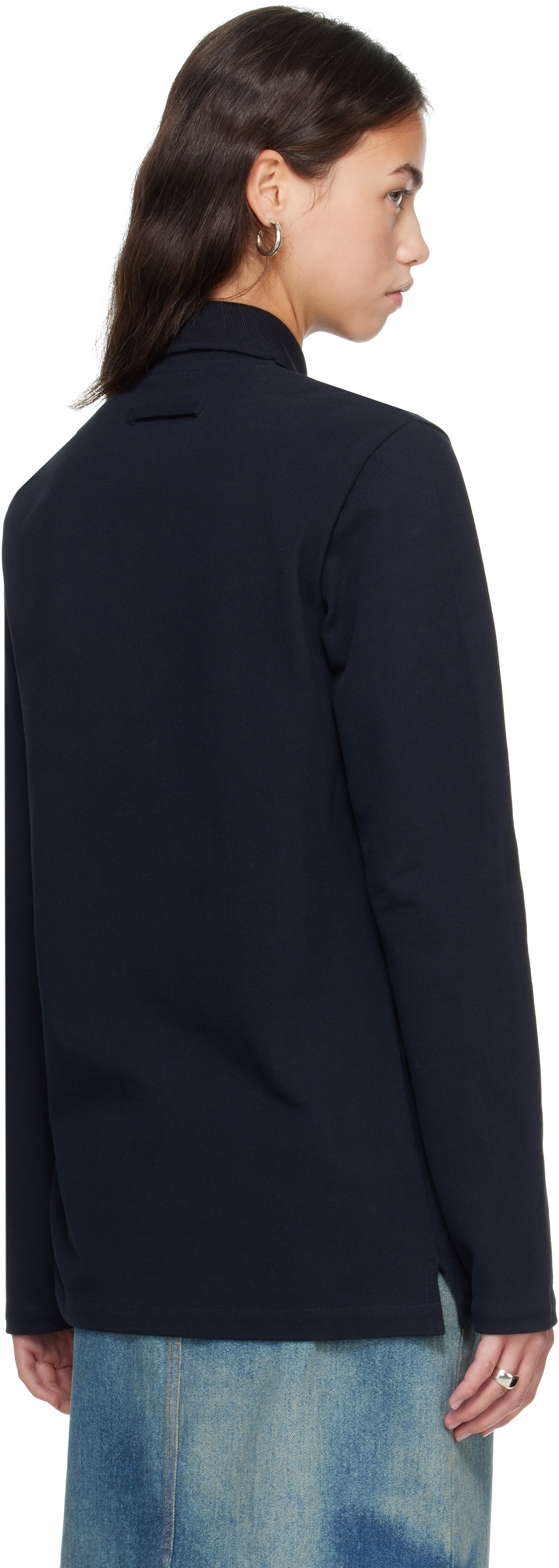 Jean Paul Gaultier: Navy 'The Label' Polo | SSENSE