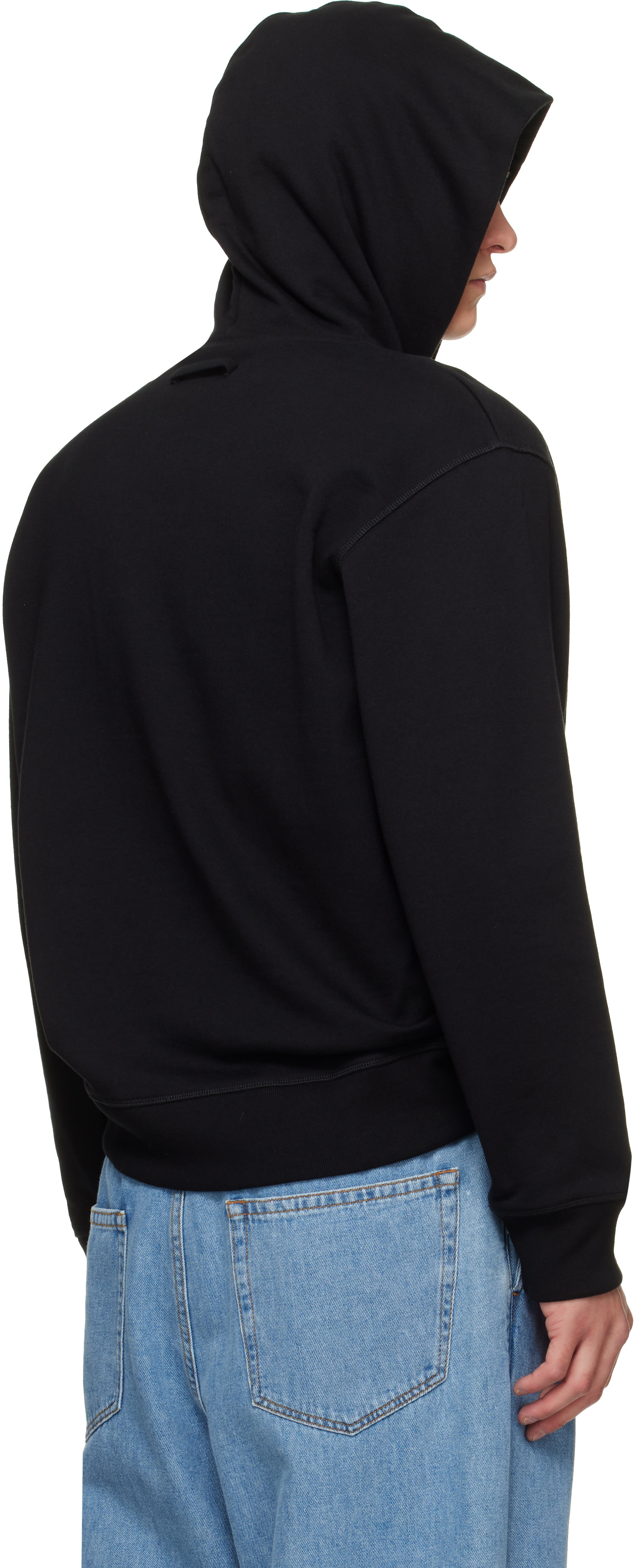 Jean Paul Gaultier - Pull à capuche noir à écusson