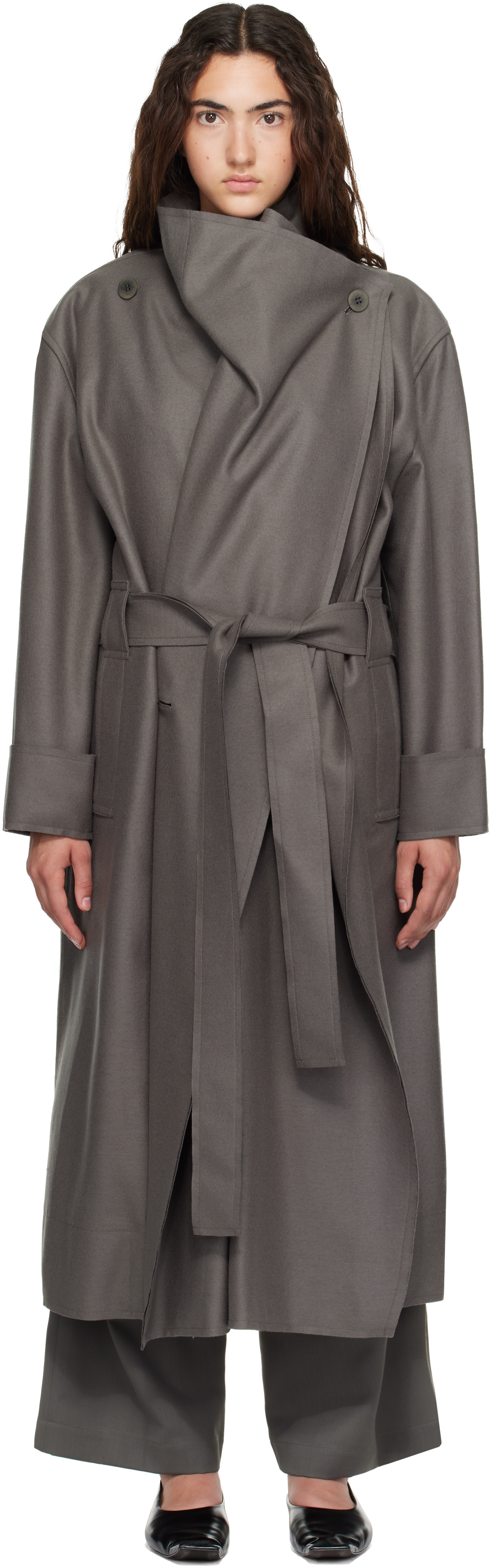 ISSEY MIYAKE - Gray Shell Coat