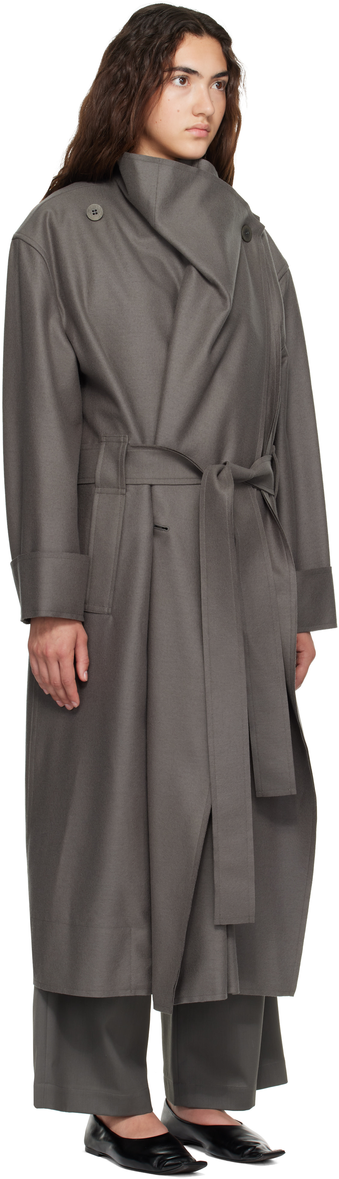 Issey Miyake - Manteau Shell gris