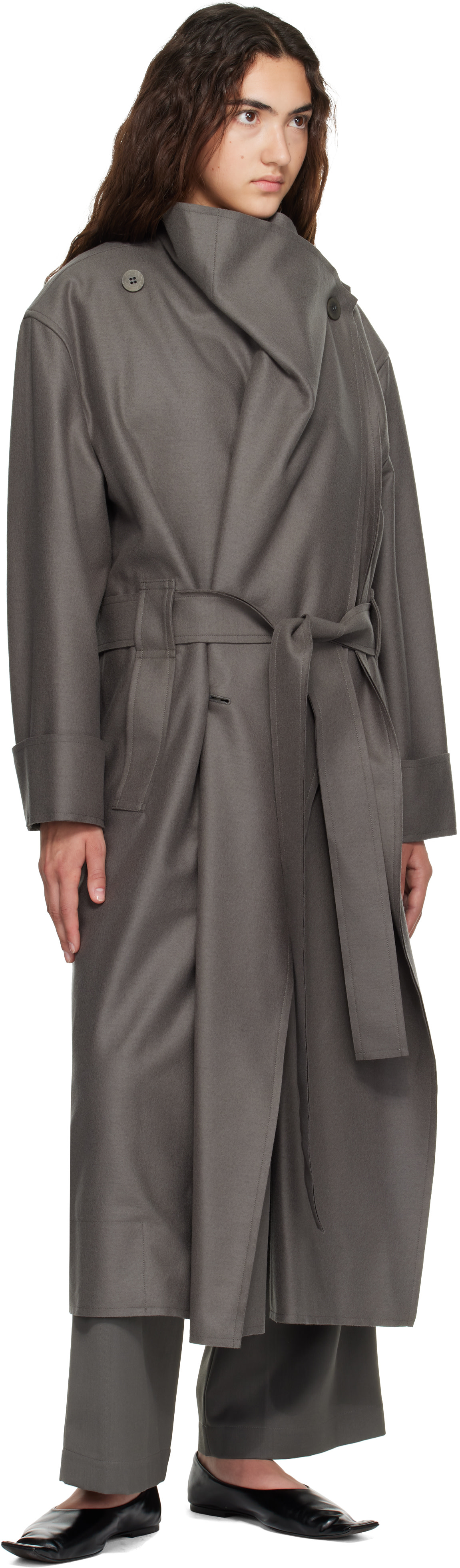 ISSEY MIYAKE - Gray Shell Coat