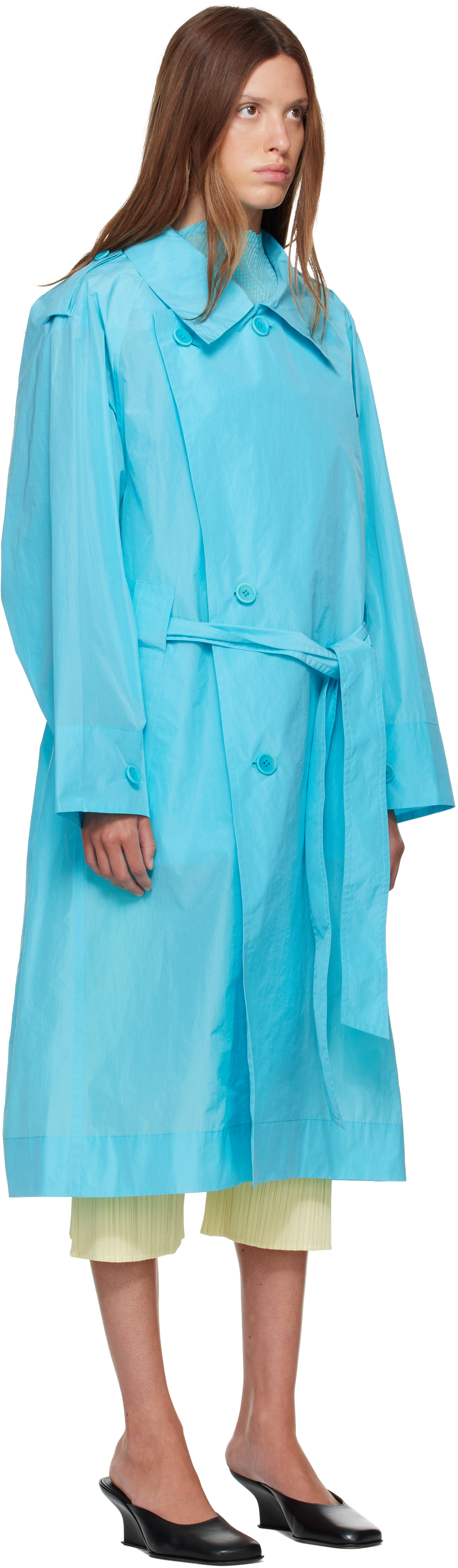 ISSEY MIYAKE - Blue Correlation Coat