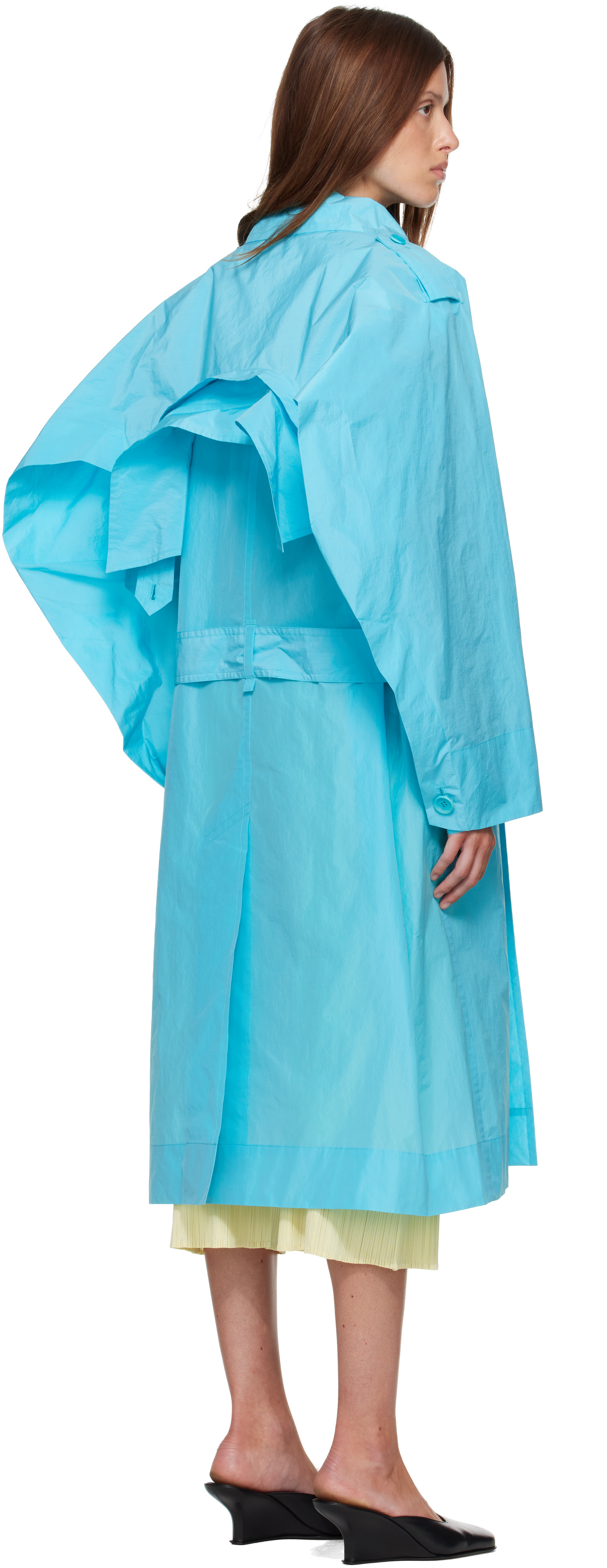 ISSEY MIYAKE - Blue Correlation Coat