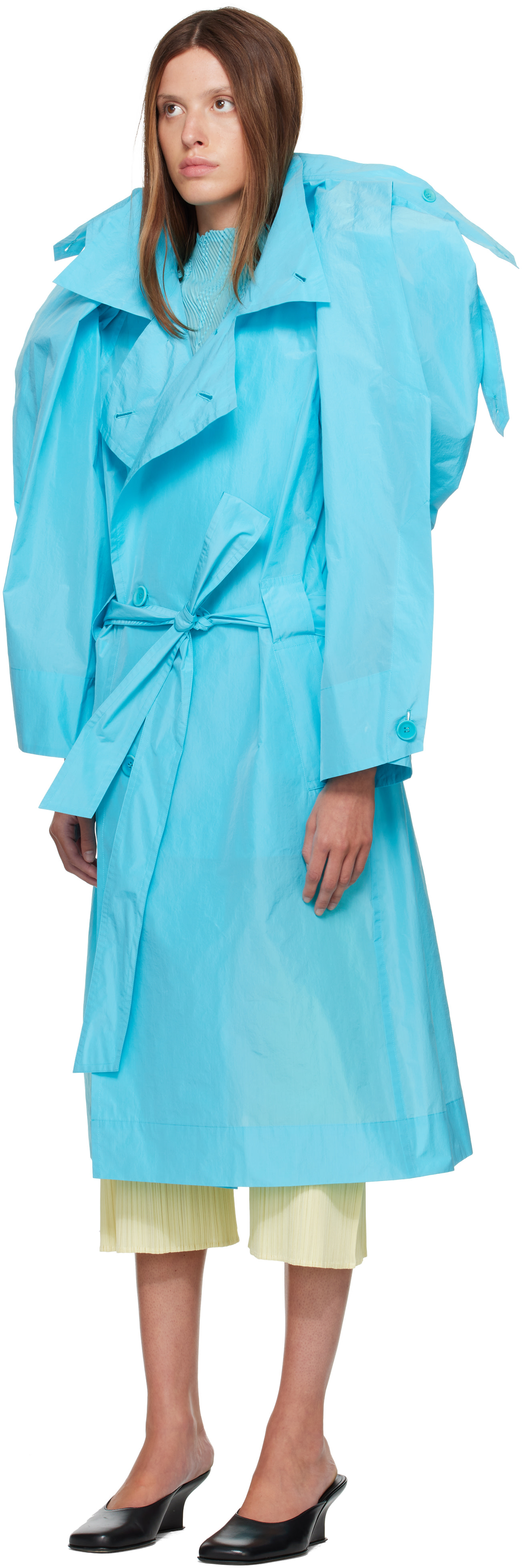 Issey Miyake - Manteau Correlation bleu