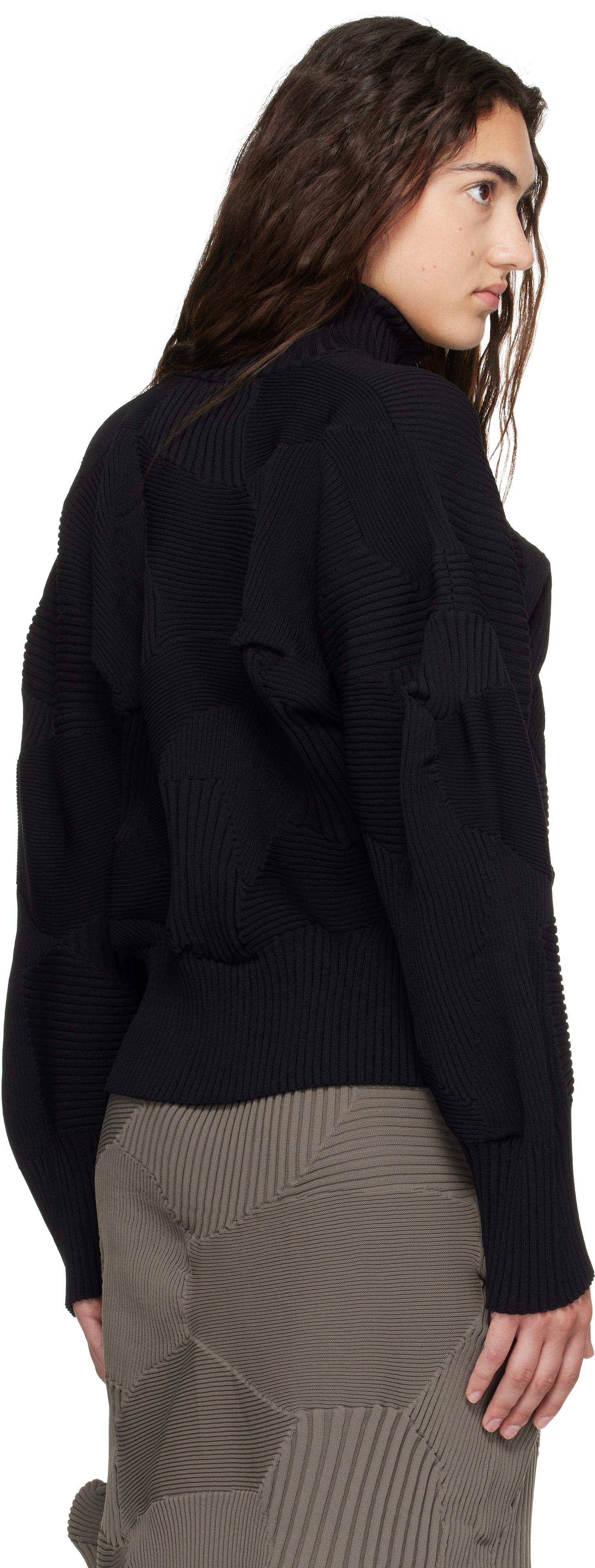 Issey Miyake - Blouson Kone Kone noir