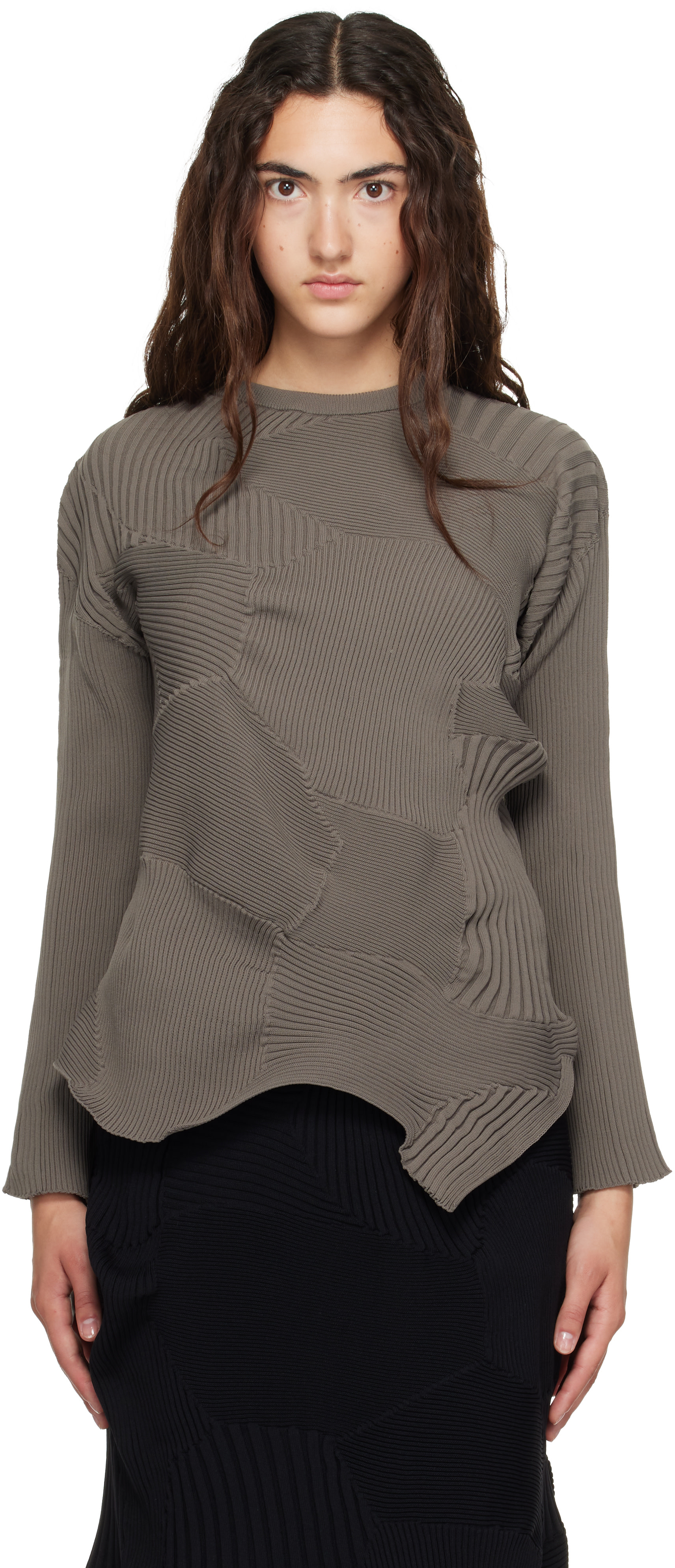 Issey Miyake - Pull Kone Kone gris