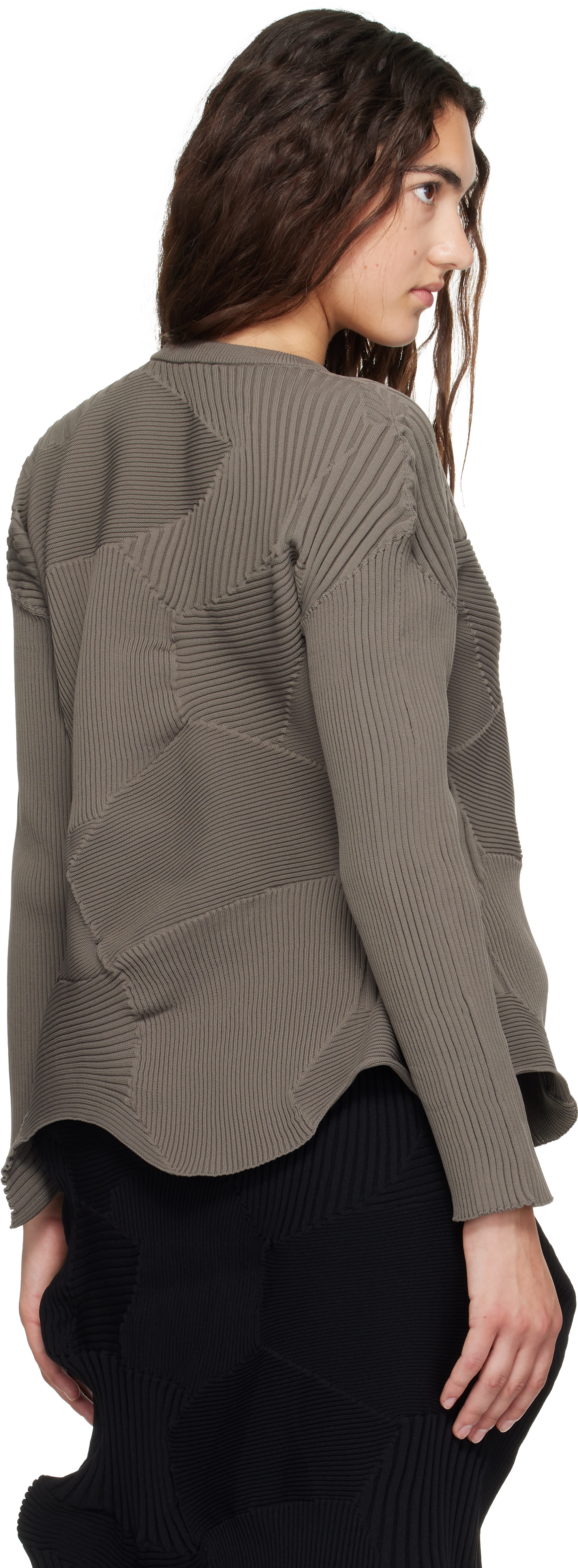 Issey Miyake - Pull Kone Kone gris