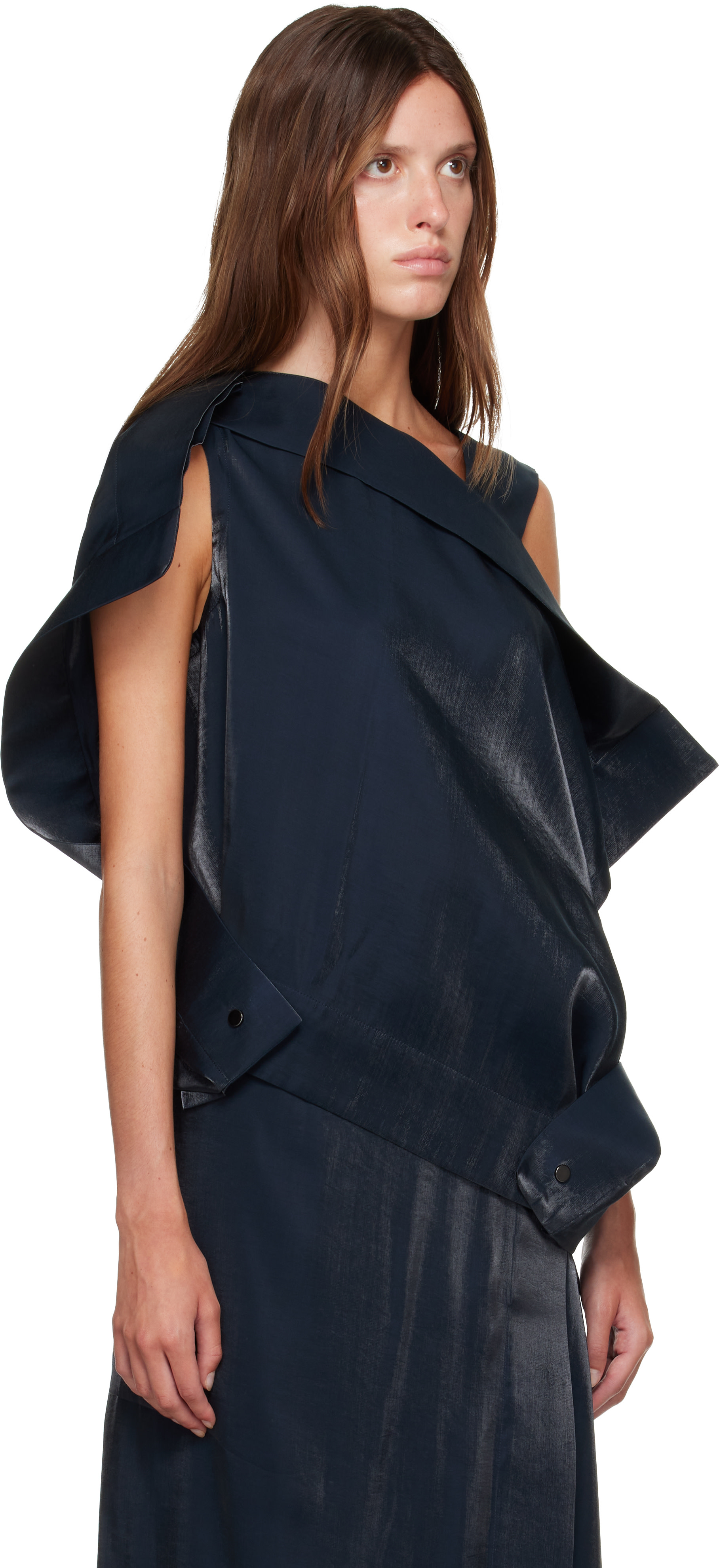 ISSEY MIYAKE: SSENSE Exclusive Navy Mercury Top | SSENSE New Zealand