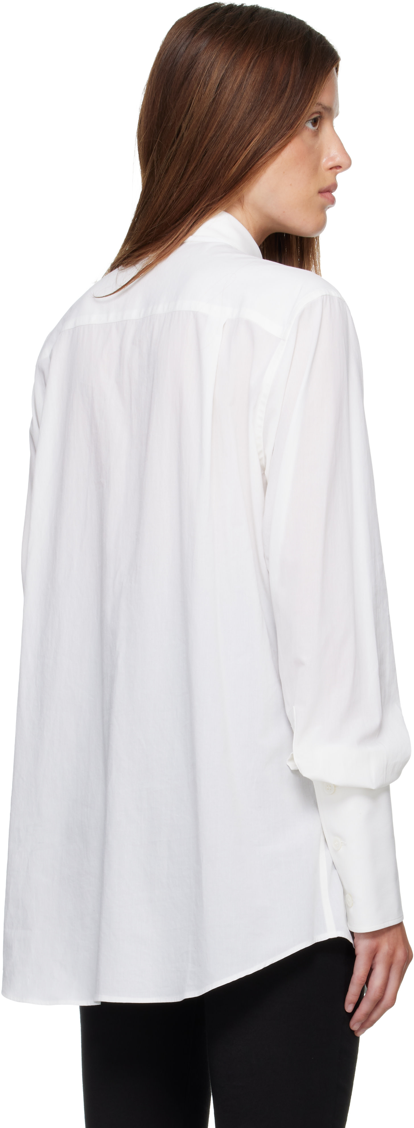 ISSEY MIYAKE: White 'Monsieur' Shirt | SSENSE