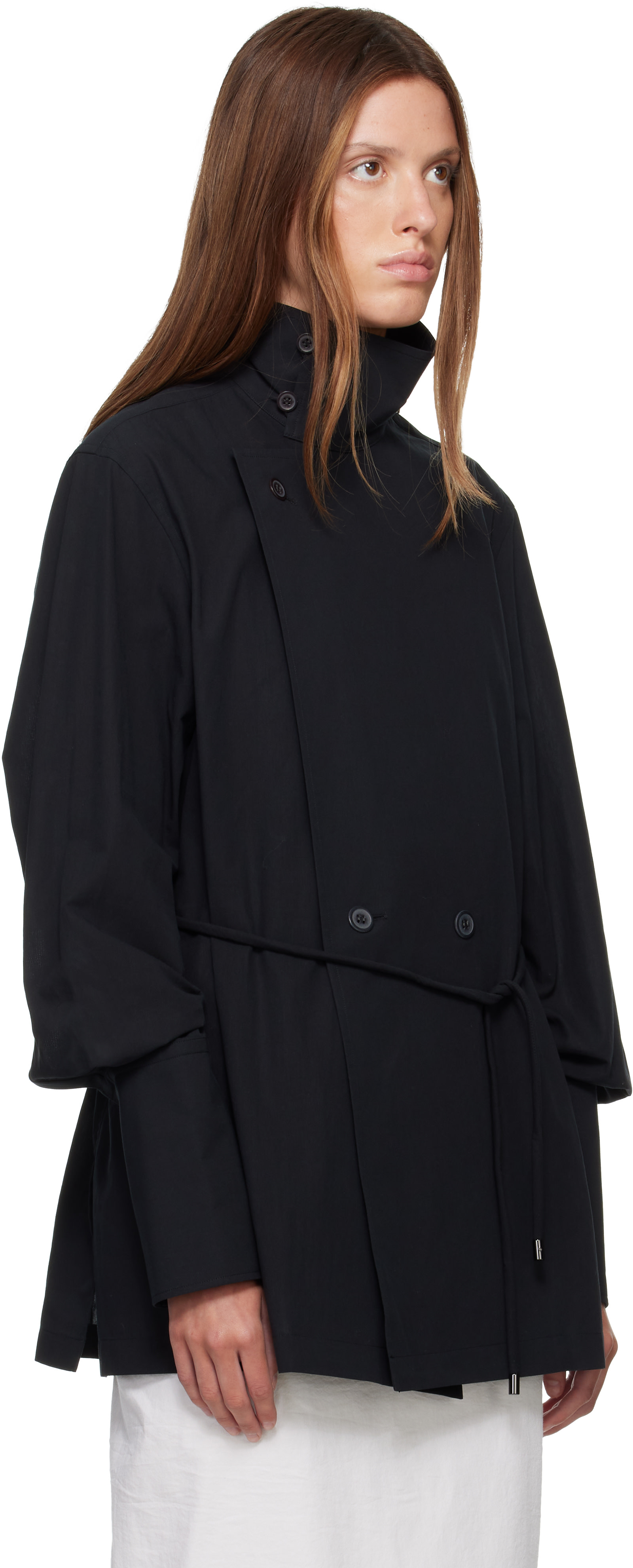 ISSEY MIYAKE: Black 'Monsieur' Shirt | SSENSE