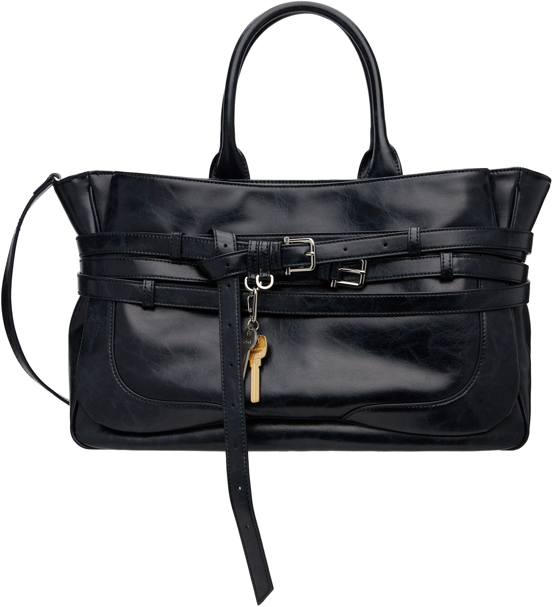 [OSOI] TOTE BROCLE バッグ OSOI: Black Tote Brocle Bag | SSENSE Canada