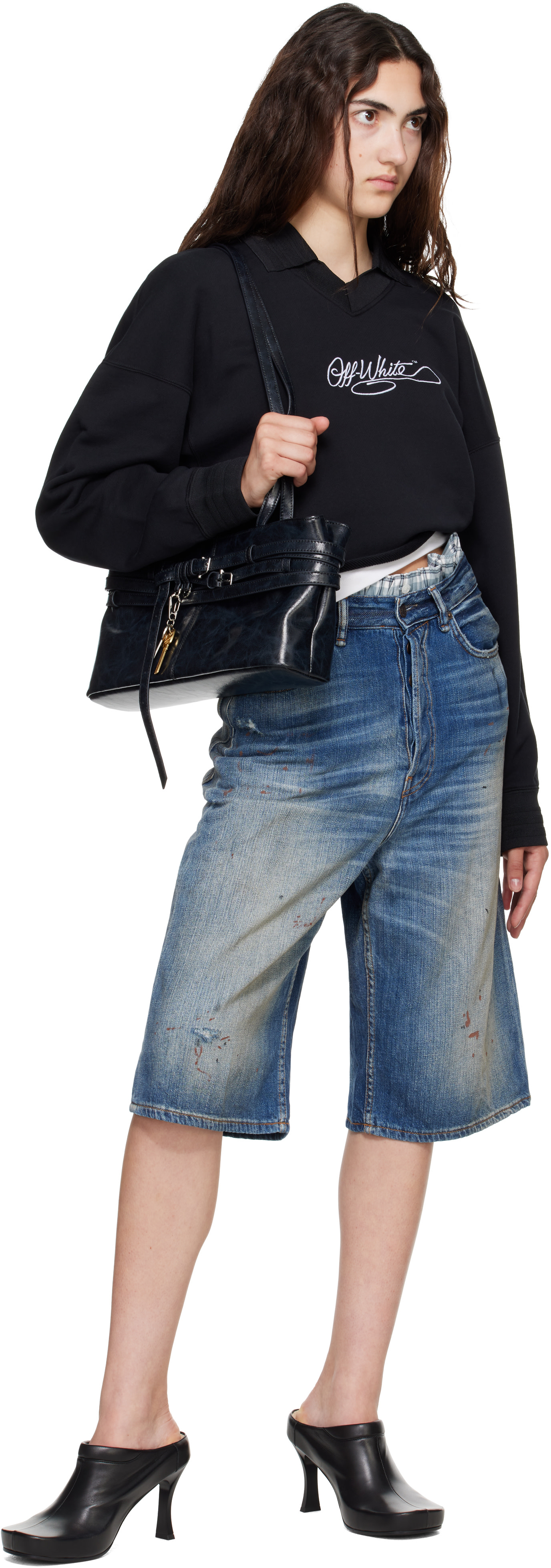 OSOI: Black Shoulder Brocle Bag | SSENSE